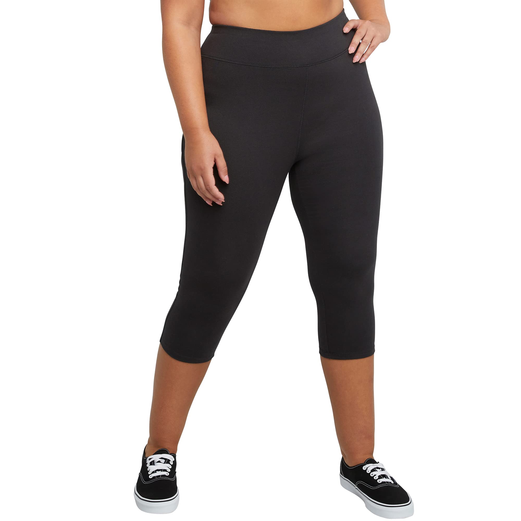Buy Just My Size Women's French Terry Capri, Black, 2X at