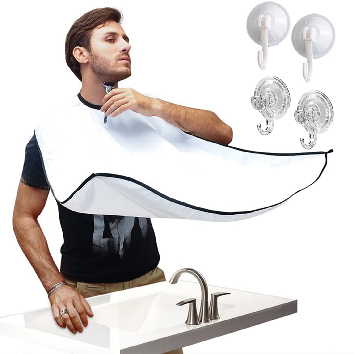 Shaving Apron Beard Bib Hair Trimming Catcher Cape Grooming Tool