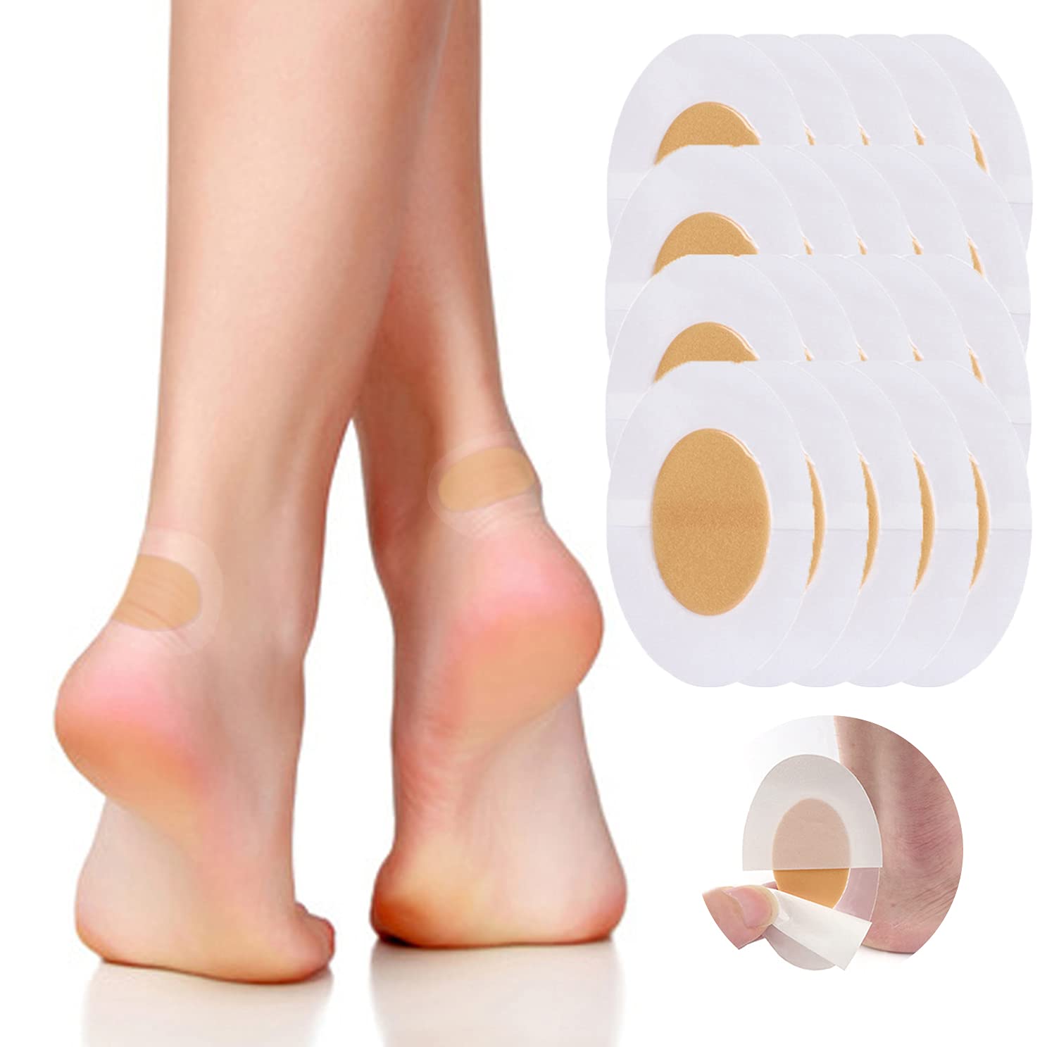 Blistop Blister Pads for Feet - 20pcs Moleskin Sponge Padding, Prevent ...