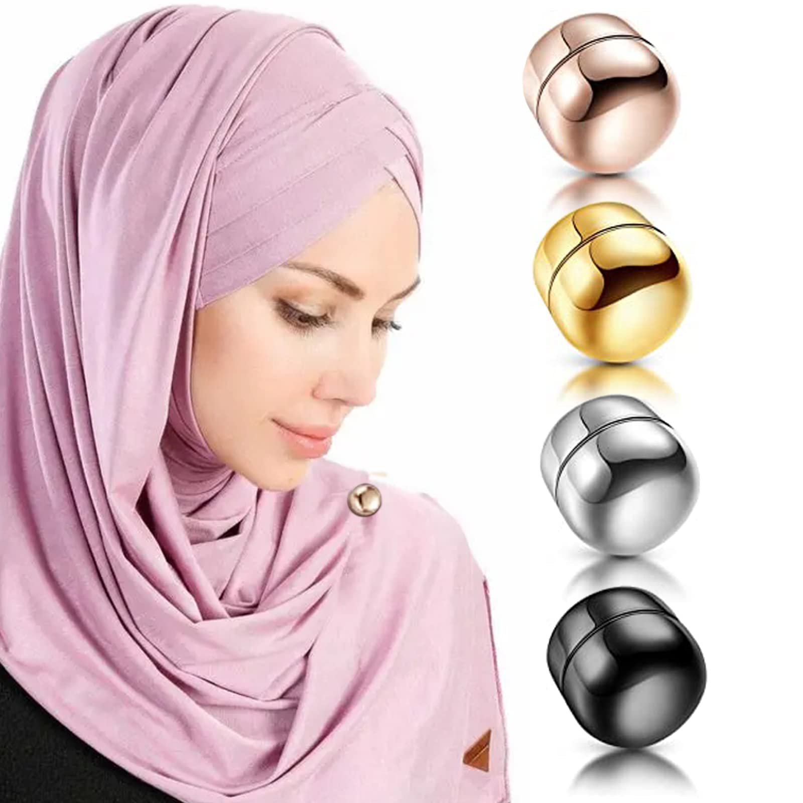 12 pcs Fancy Plain Colorful Scarves Safety Pin,Scarf Pins,Hijab