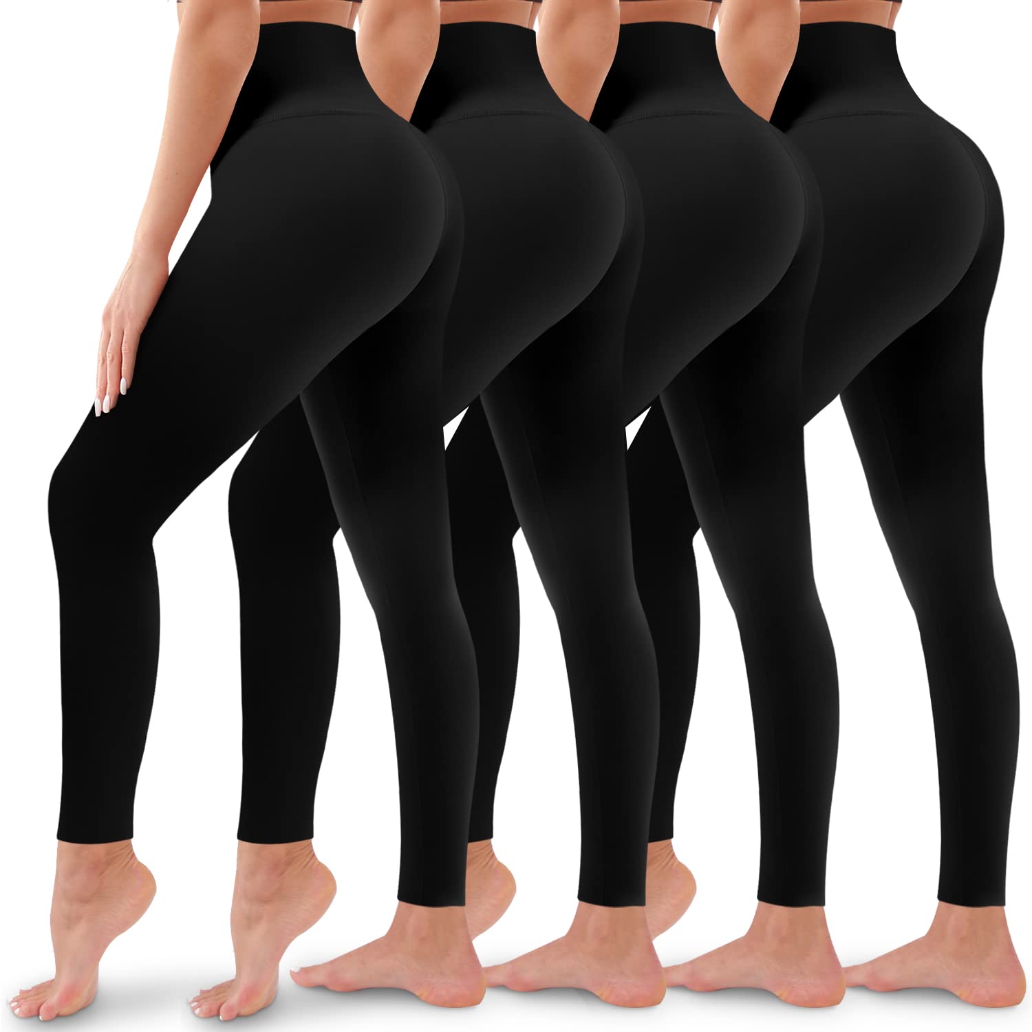 AHLW Buttery Soft High Waisted Leggings for Women Elastic Skin-Friendly  Comfortable Yoga Pants Daily Casual Leggings Black S at  Women's  Clothing store