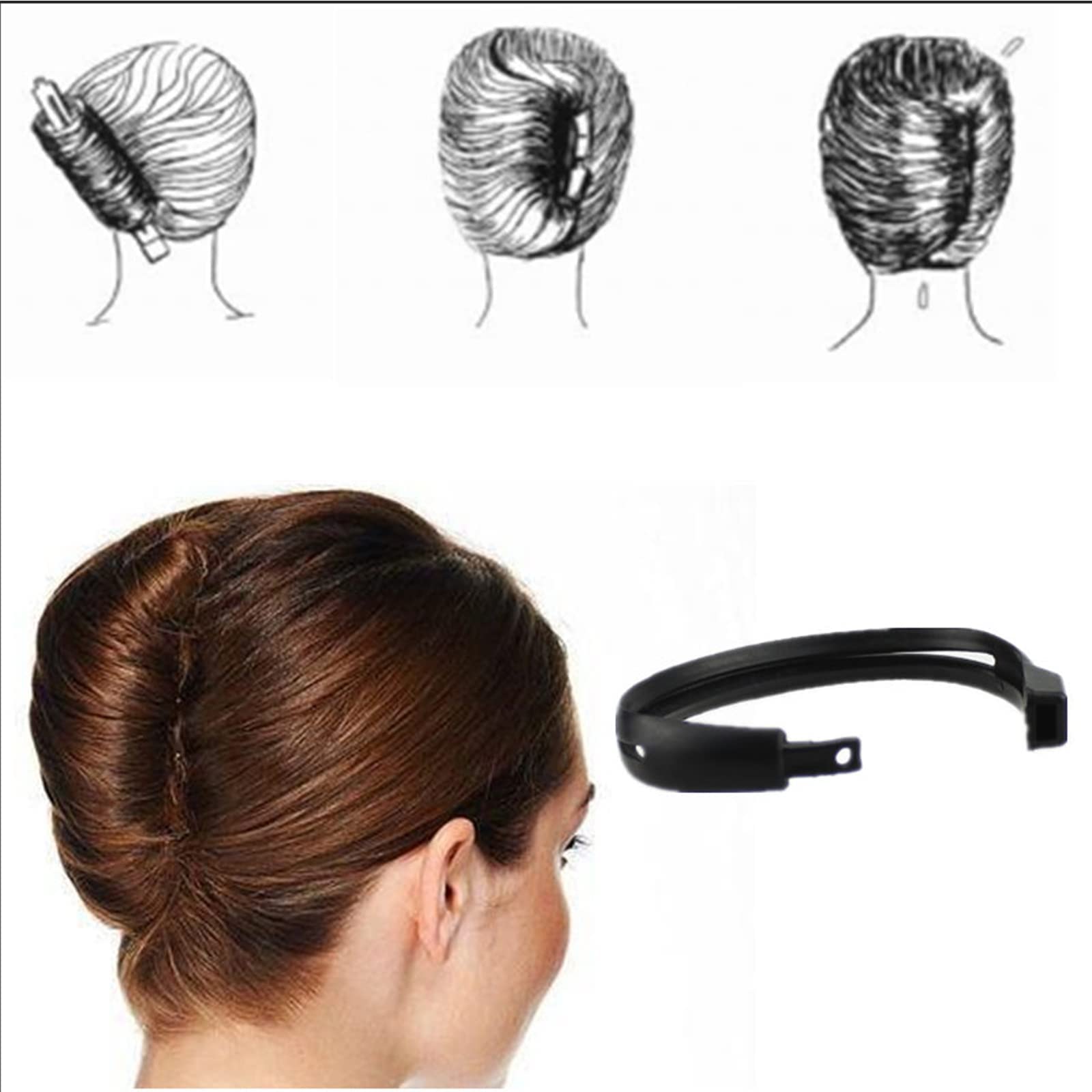 Multi-style Women Hair Twist Styling Clip Stick Bun Maker DIY Hair