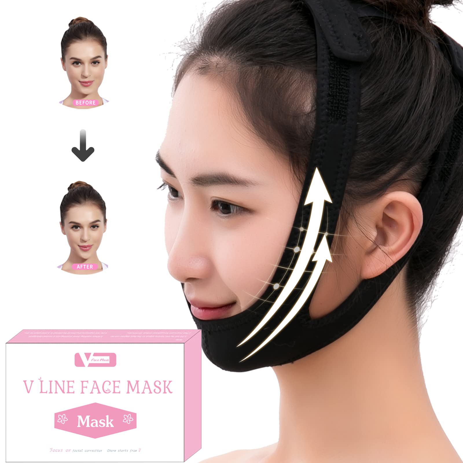 V Face Belt Face Lifting Bandage Adjustable Lifting Bandage V Face  Double‑Chin Lifting Bandage for Women Girls 