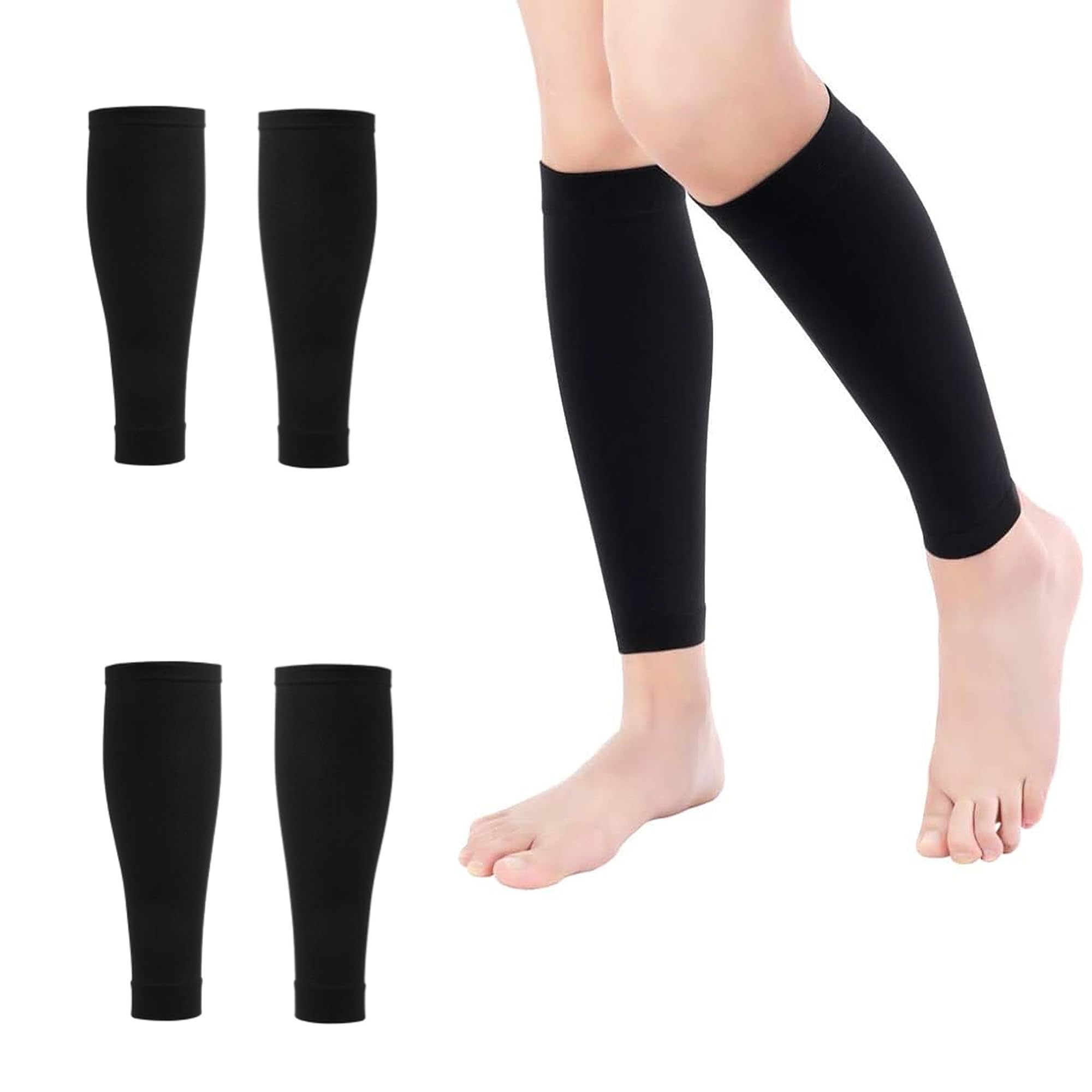 2pairs Size L for Men & Women Leg Compression Sleeve Shin Splints Support Calf  Compression Sleeve