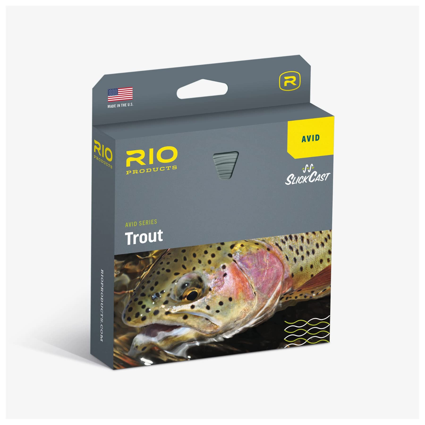 RIO Products Avid Series Trout Fly Line, Slickcast Freshwater Fly Fishing  Line for Trout, Floating WF5F