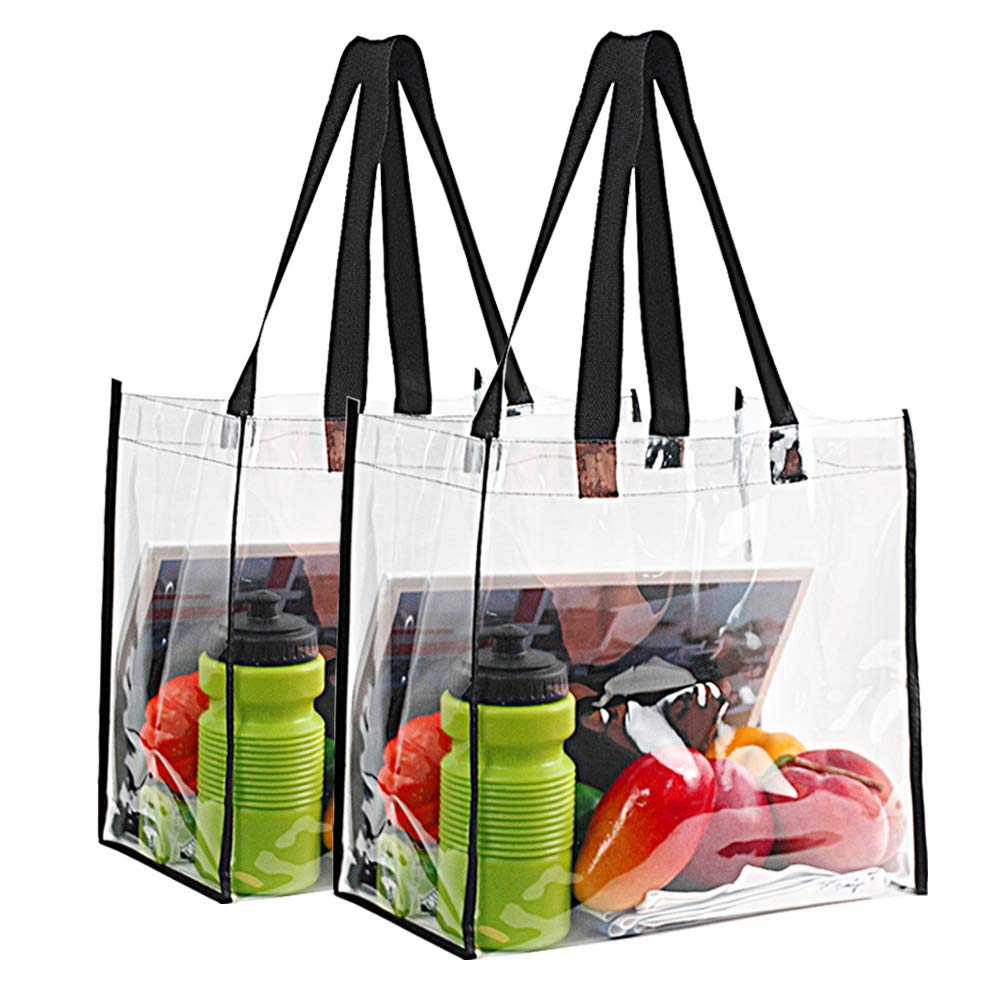 clear Plastic Tote Bag, Large Vinyl Purse with Pockets Approved for  Sporting Events, concerts, Trave