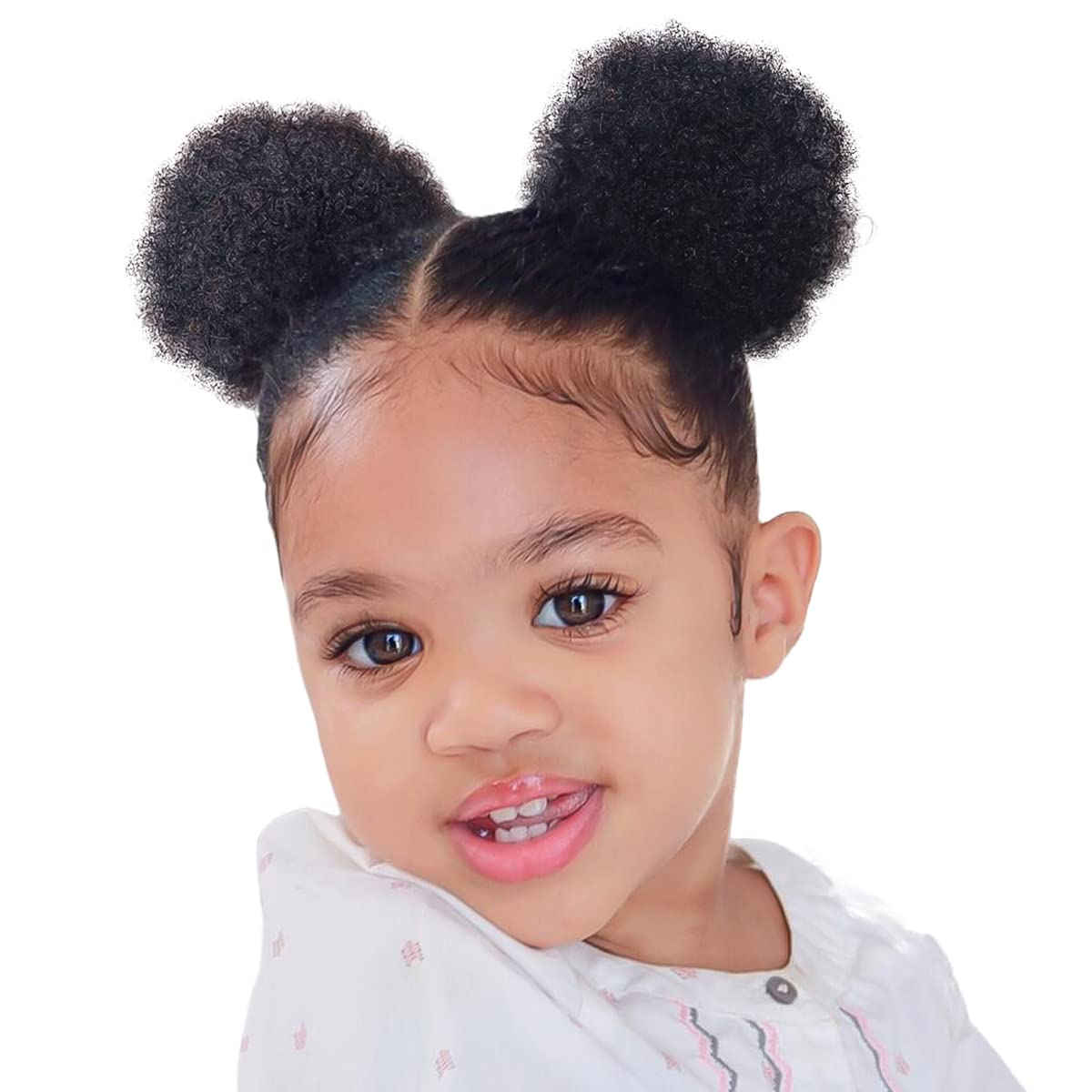 MRS HAIR Kids Hair Puff Natural Black Afro Puff Drawstring