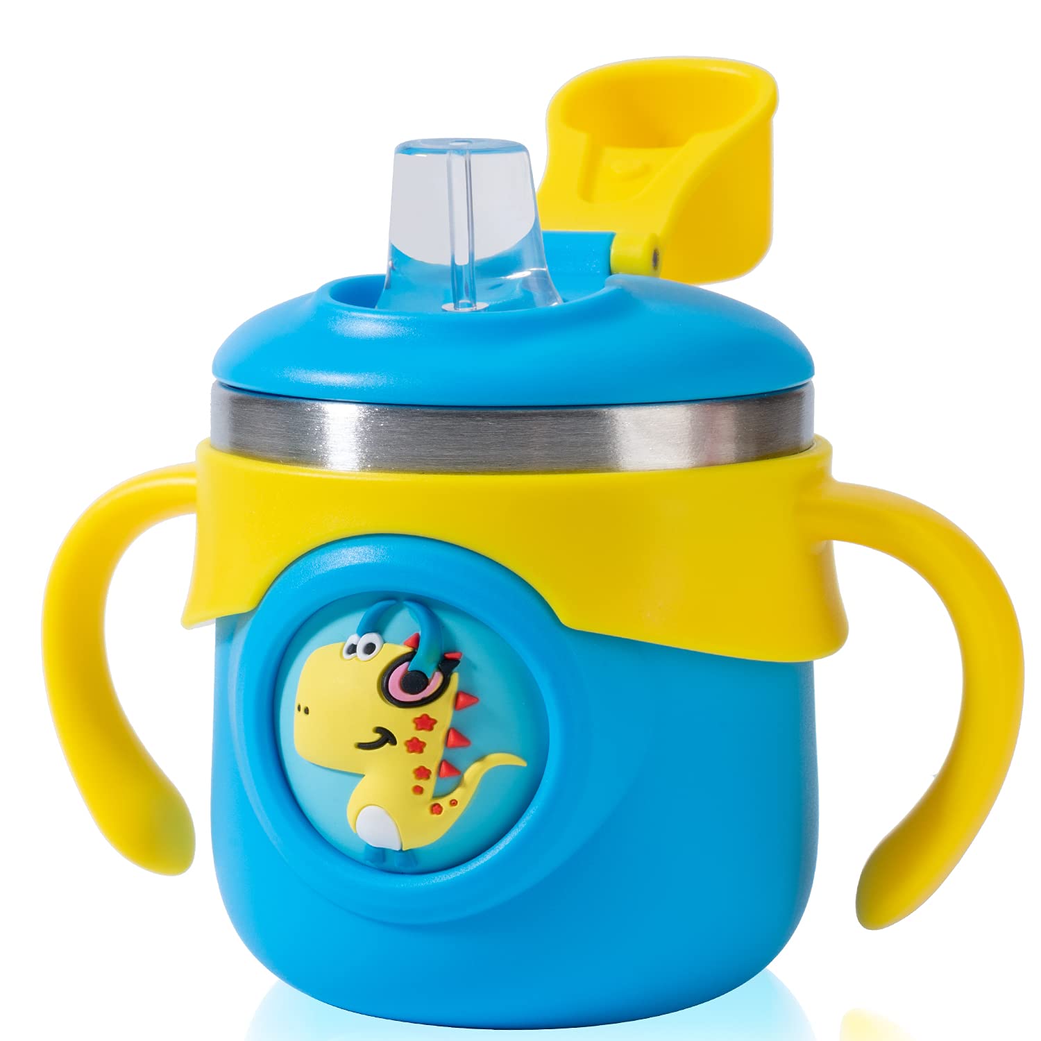 Kids Child Learning Cup with Straw Gravity Ball Handle Feeding Cup Sippy  Cups