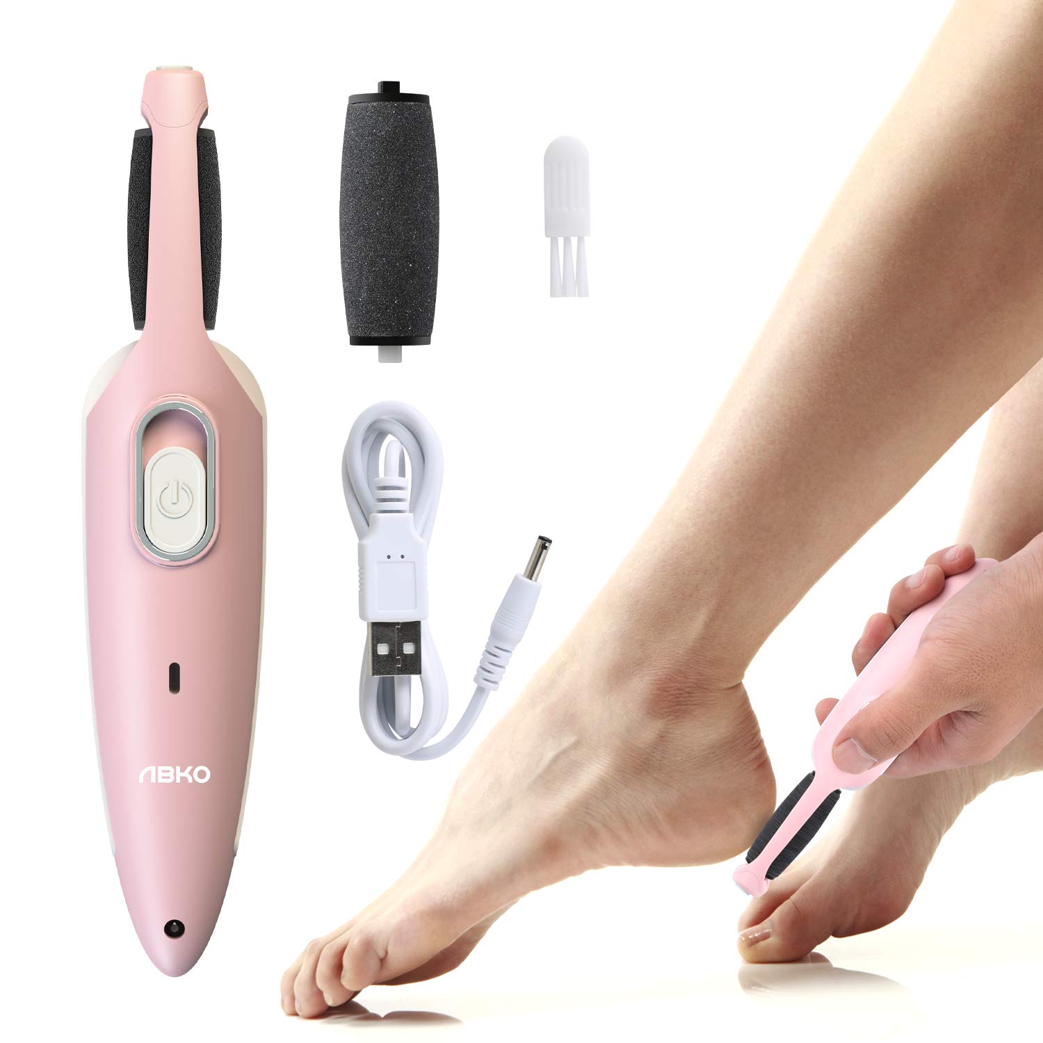 Aoibox 17-Piece Electric Foot Callus Remover with Vacuum Foot