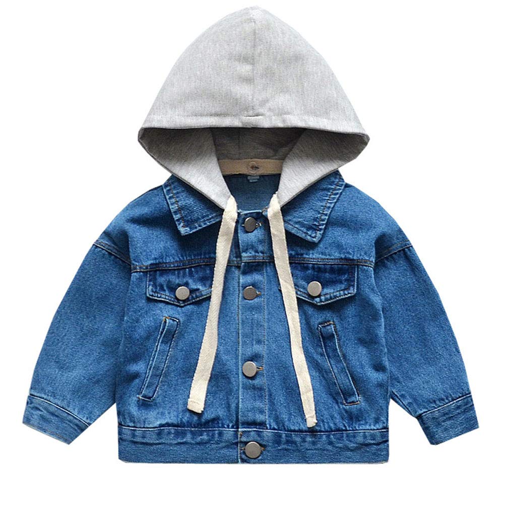 Buy Ministitch Boys White Tshirt And Blue Denim Jacket Set For Boys Online  - Mini Stitch