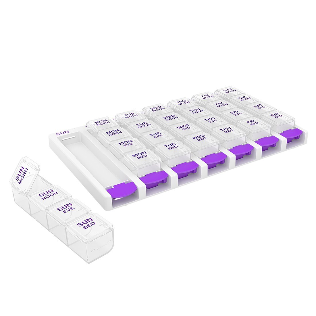 Allnice Am Pm Pill Organizer 7 Day Pill Case 4 Times A Day Weekly