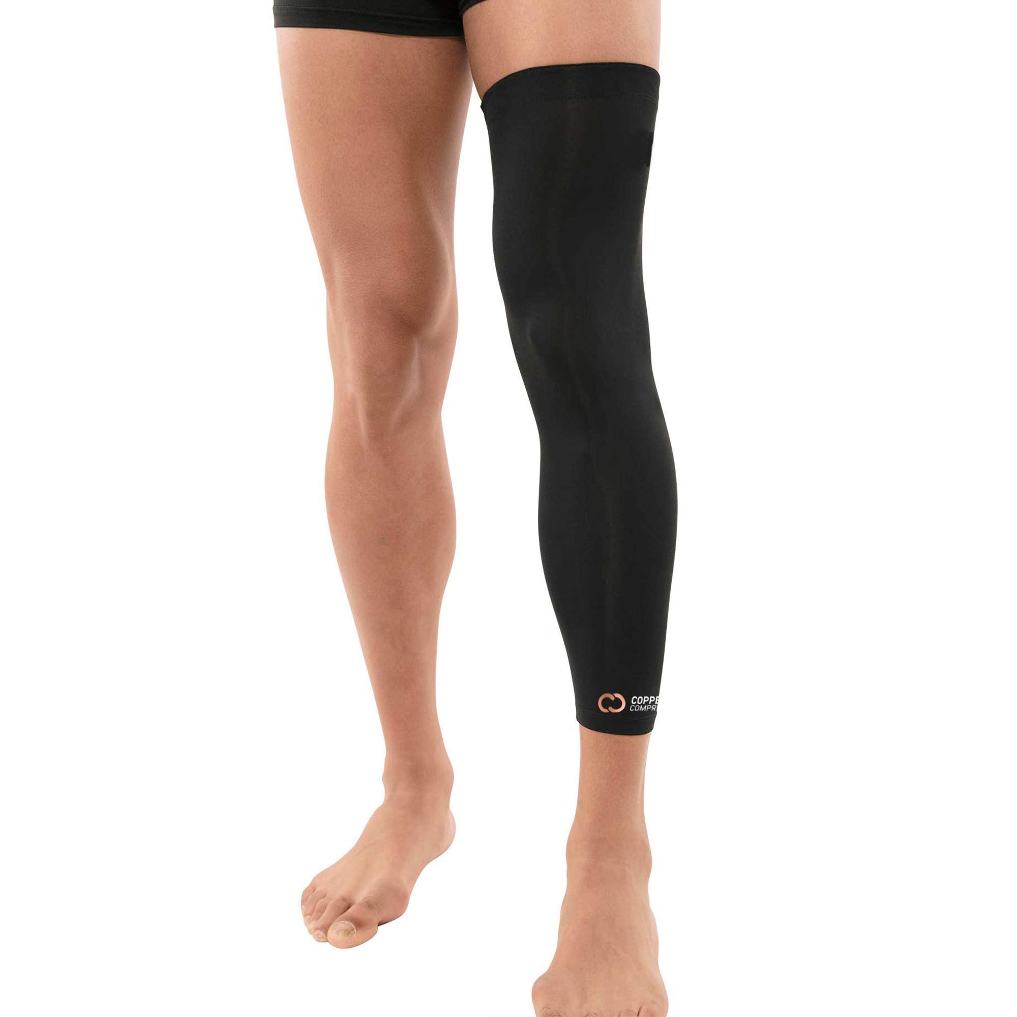 Copper-Infused Full Leg Sleeve - Left or Right Leg w/ Unisex Fit