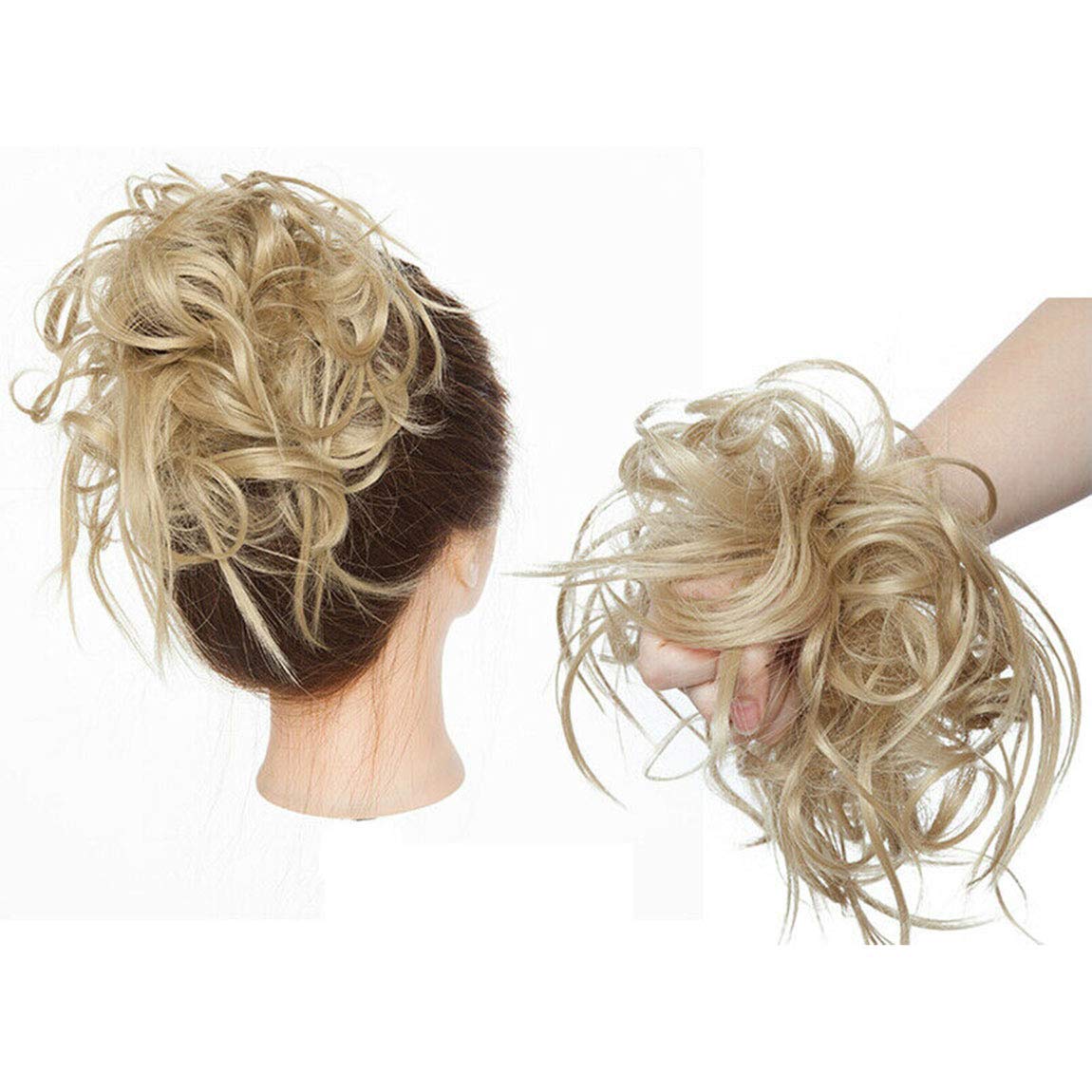 Fashion Tousled Hair Extensions Hairpiece Scrunchie Straight