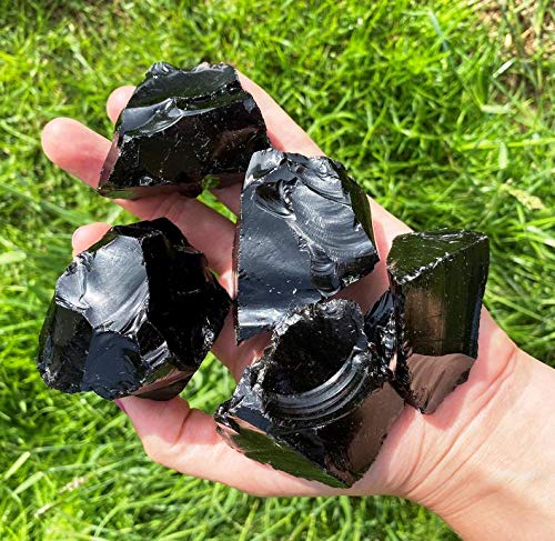 Zenkeeper 1Lb Black Obsidian Crystal Rocks Raw Stones for Tumbling Black  Obsidian Crystals Bulk Rough Gemstone for Jewelry Making Healing Meditation  Sculpture Black Obsidian 1 pound - ROUGH