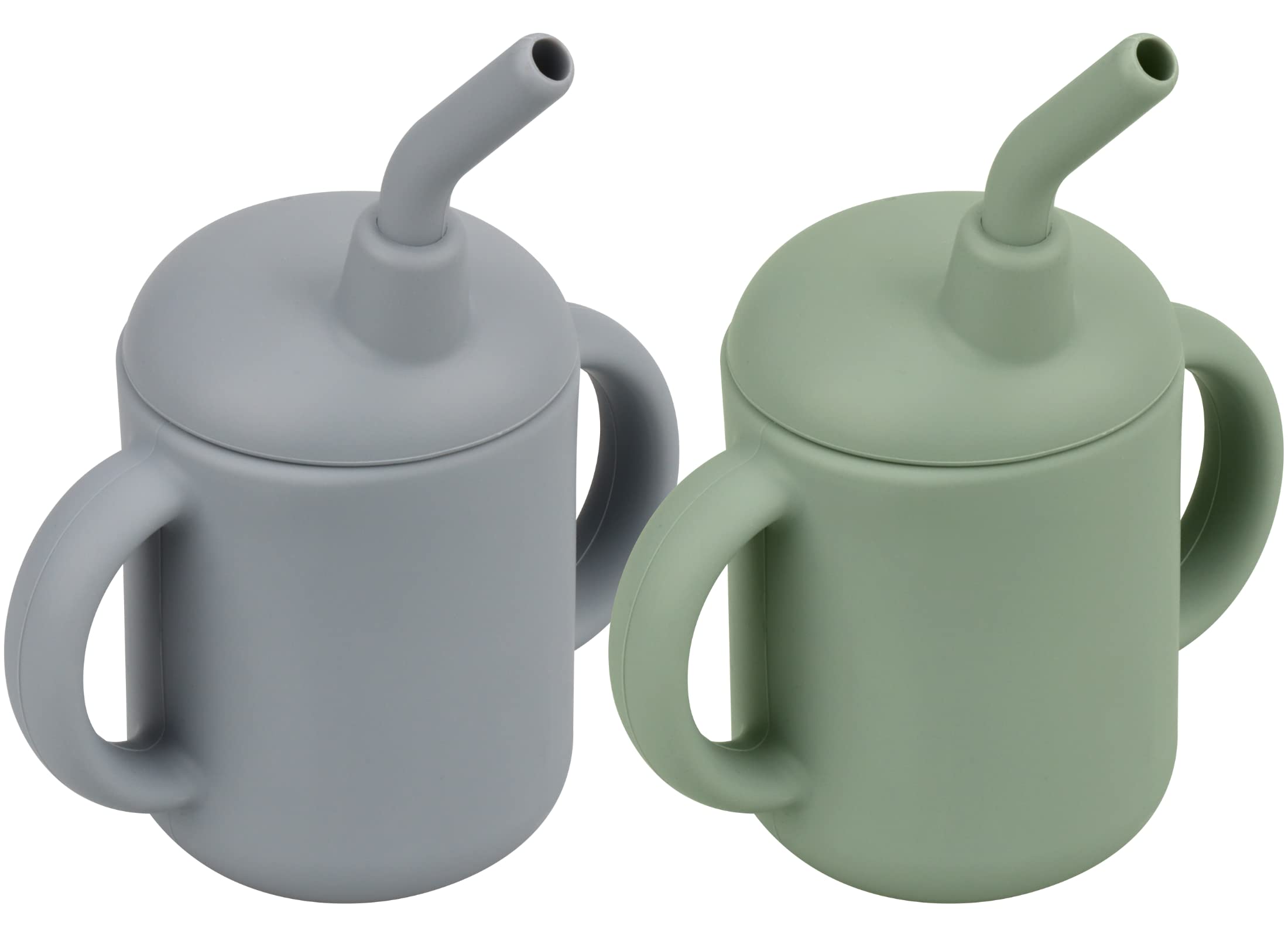 Silicone learning cup sage green