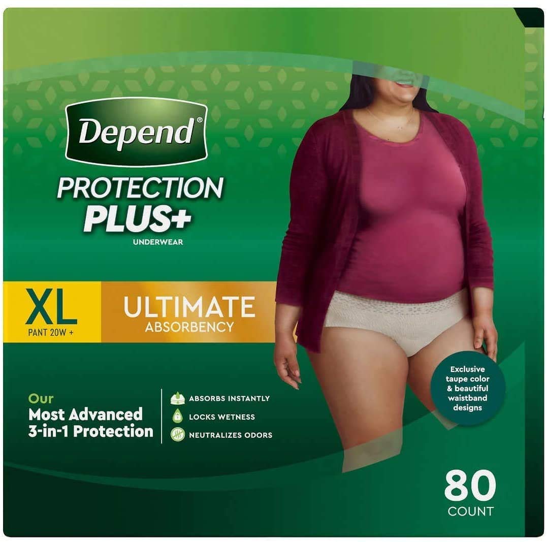 Depend Women's Extra Large Real Fit Regular Incontinence Underwear