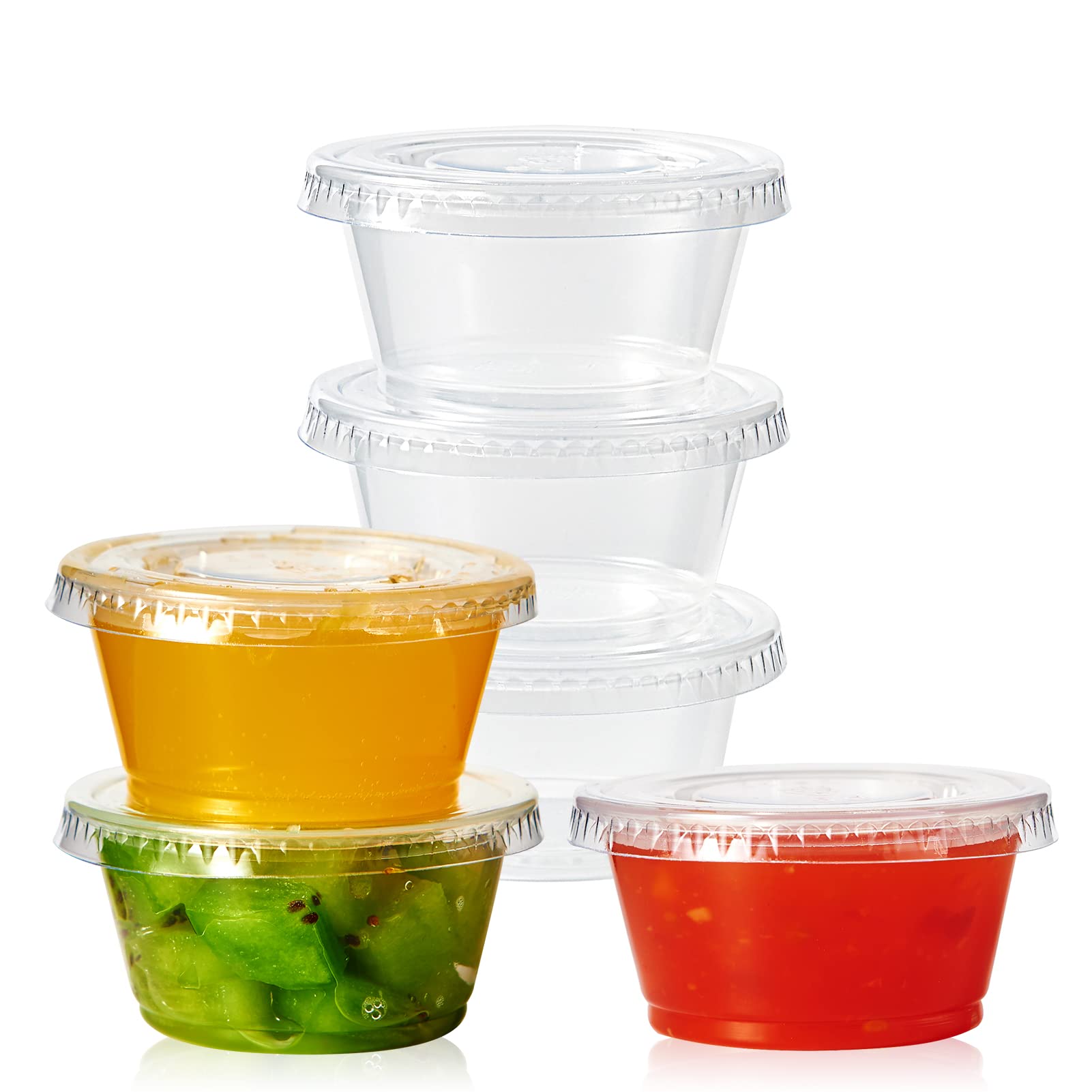 Clear Disposable Plastic Portion Cups with Leakproof Lids Jello Shot Cups  Condiment and Dipping Sauce Cups Souffle Cups - China Sauce Cups and PP Cups  price