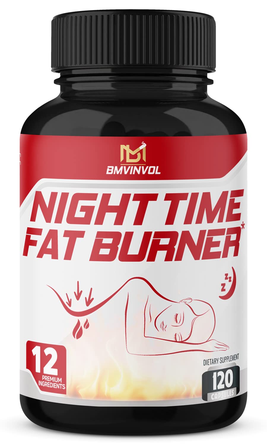 BMVINVOL Night Time Fat Burner 120Capsules, 12-in-1 Powerful Blend of Green  Tea, Ceylon Cinnamon, Green Coffee Bean, Garcinia Cambogia, White Kidney  Bean, Lemon Balm, Passion Flower