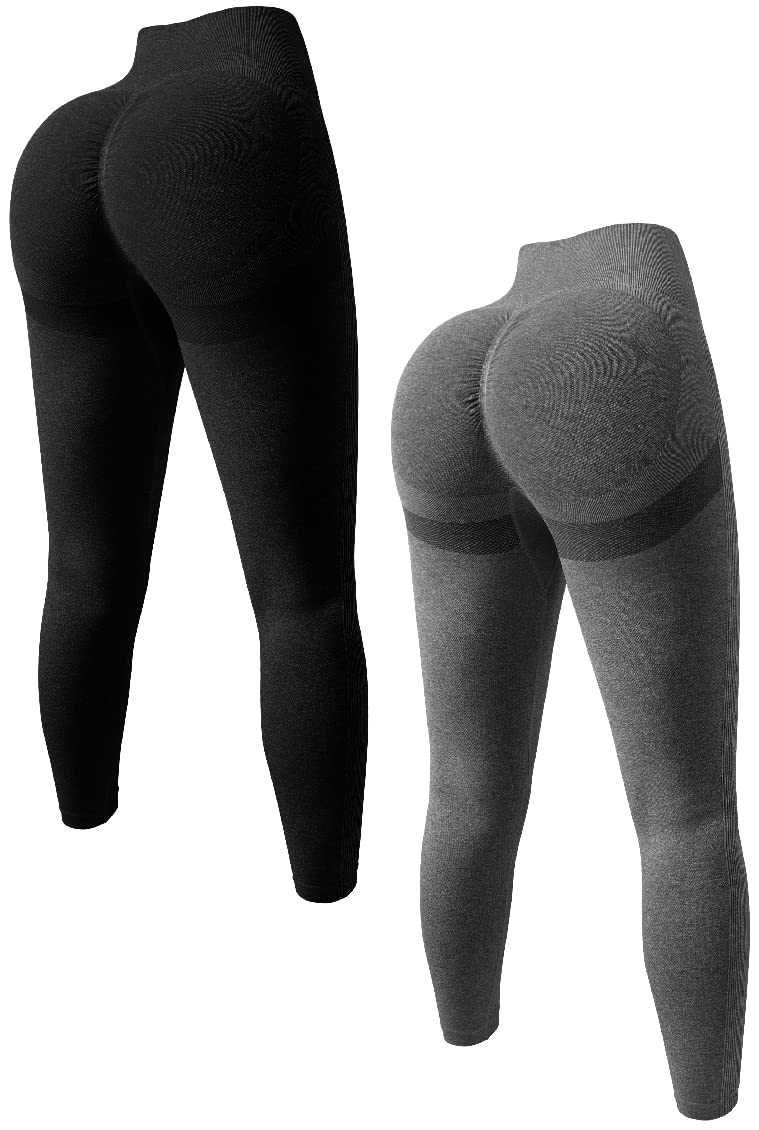 High Waisted Yoga Pants for Women Stretch Tummy Control Butt Lifting  Leggings Non See-Through Workout Booty Tights