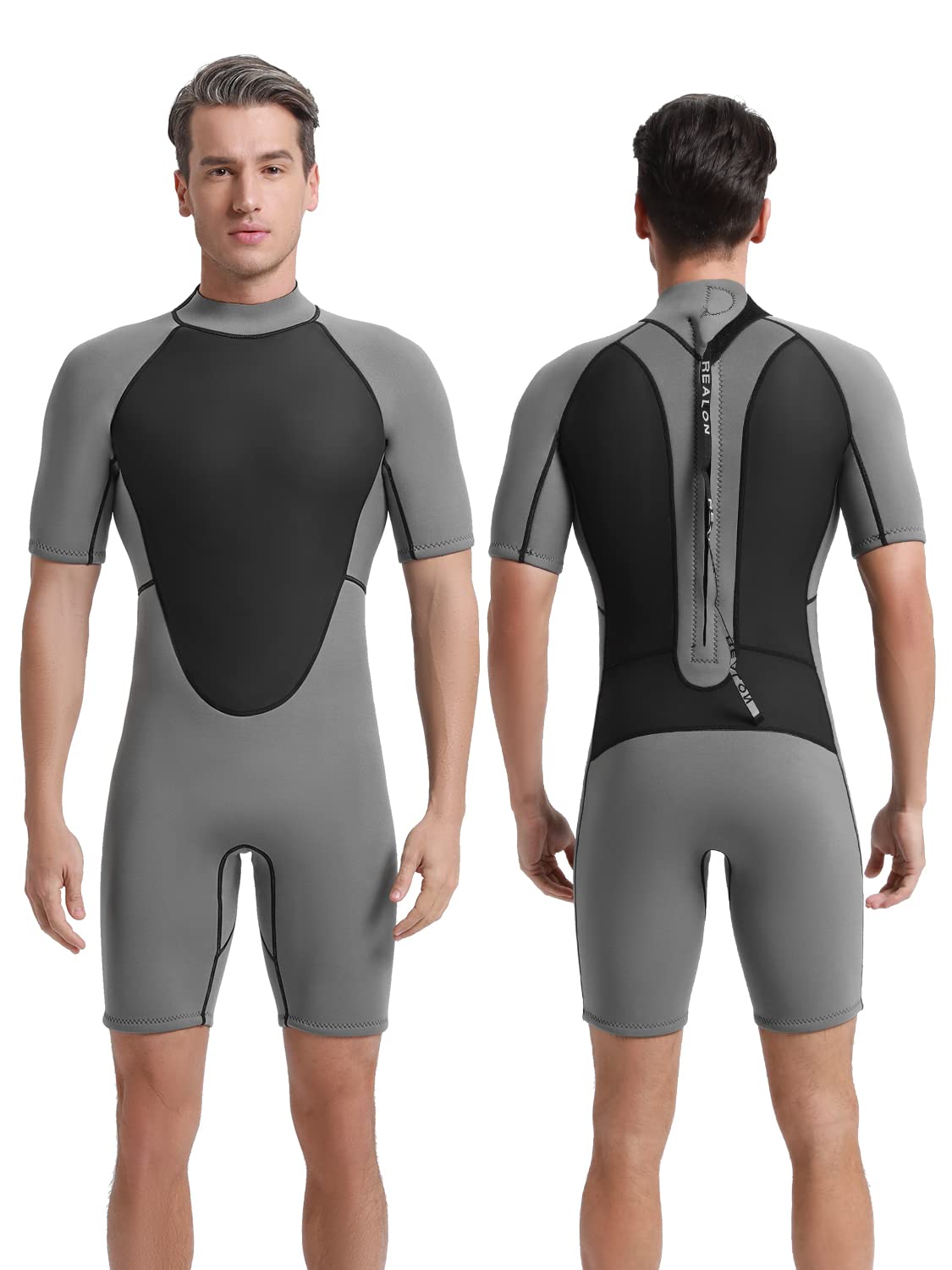 REALON Shorty Wetsuit Women and Men 3mm, 2mm Short Sleeves