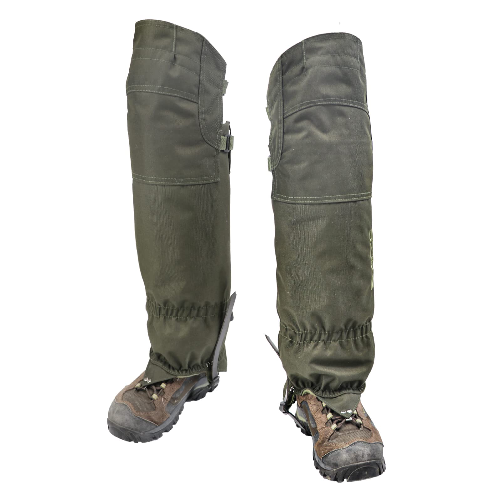 BAIZE Tactical Waterproof Knee High Gaiter Leg Gaiters Hunting Gaiters Knee  Protection Anti-Tear Oxford Fabric Full Length Zip with Velcro Cover  Breathable Windproof for Outdoor Hunting Hiking Walking