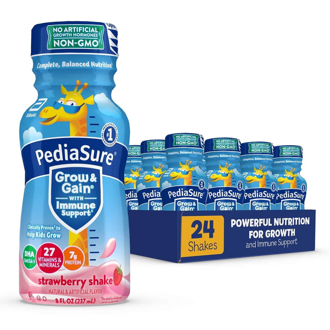 PediaSure Sidekicks High Protein Shake, Chocolate, 8 Ounce Bottle, 24 Count