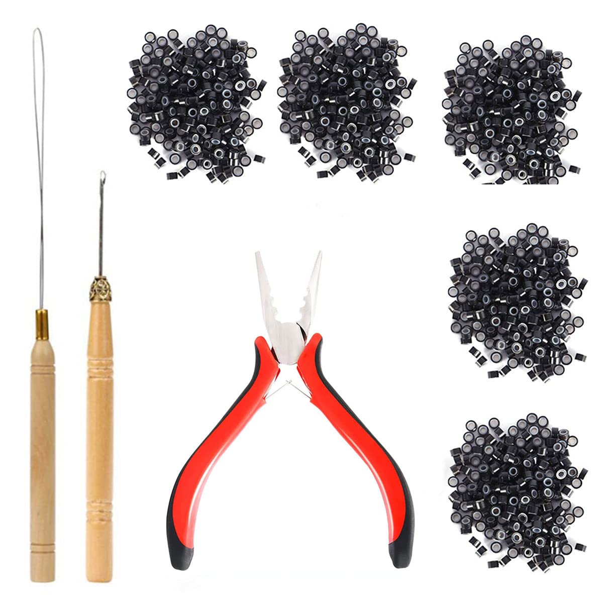 Professional Hair Extension Pliers Micro Ring Link Bead Opener Tool Kit  Plier Beading Set 