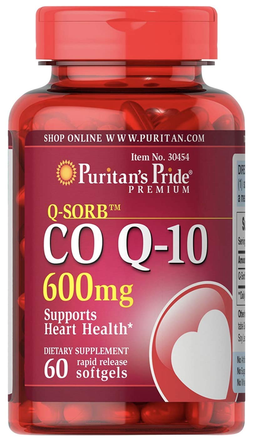 Q Sorb Coq10 600mg Supports Heart Health60 Rapid Release Softgels By Puritans Pride 2961