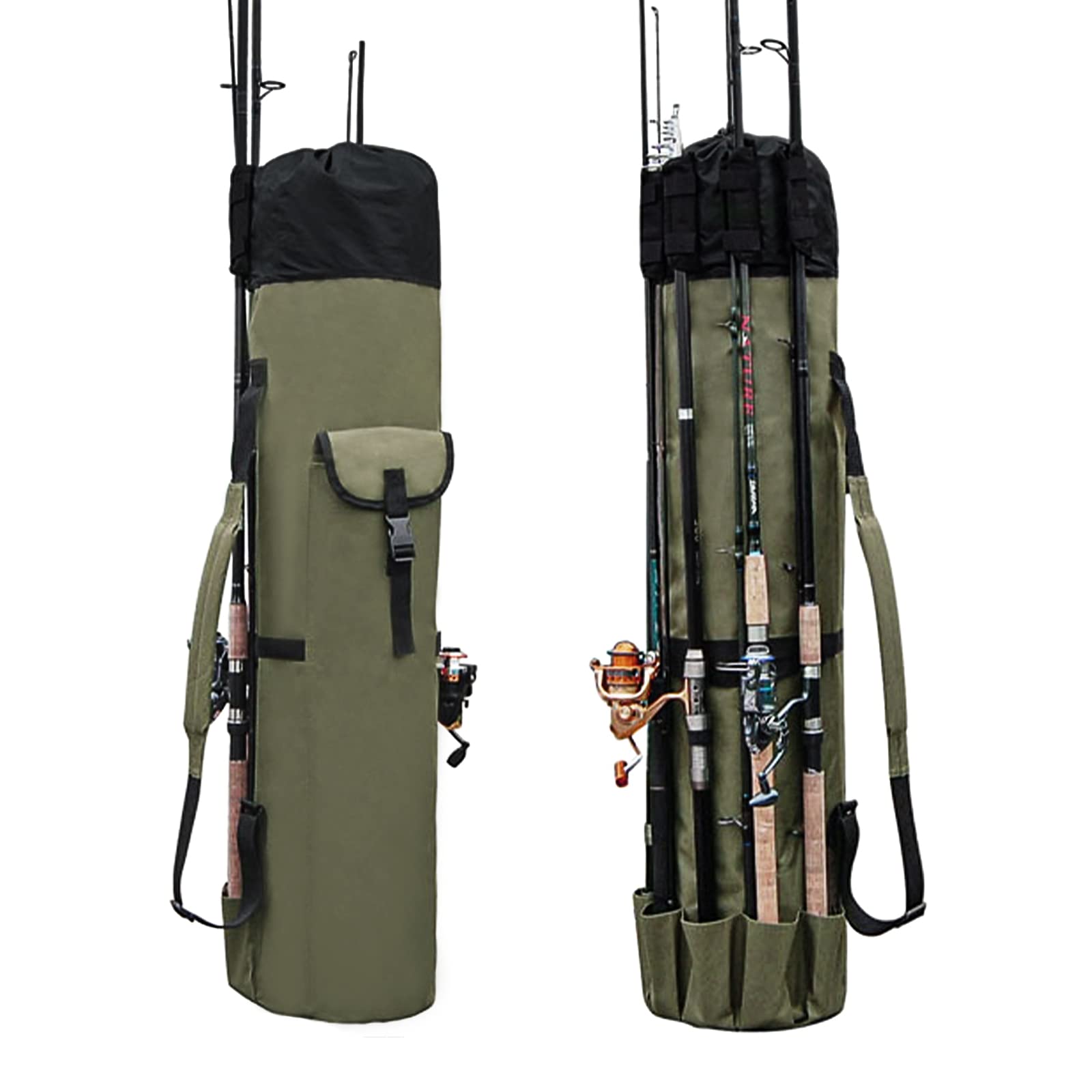Wowelife Fishing Rod Carrier Fishing Reel Organizer Pole Storage Bag for  Fishing and Traveling,A Gift for Family Father, Daughter and Friends