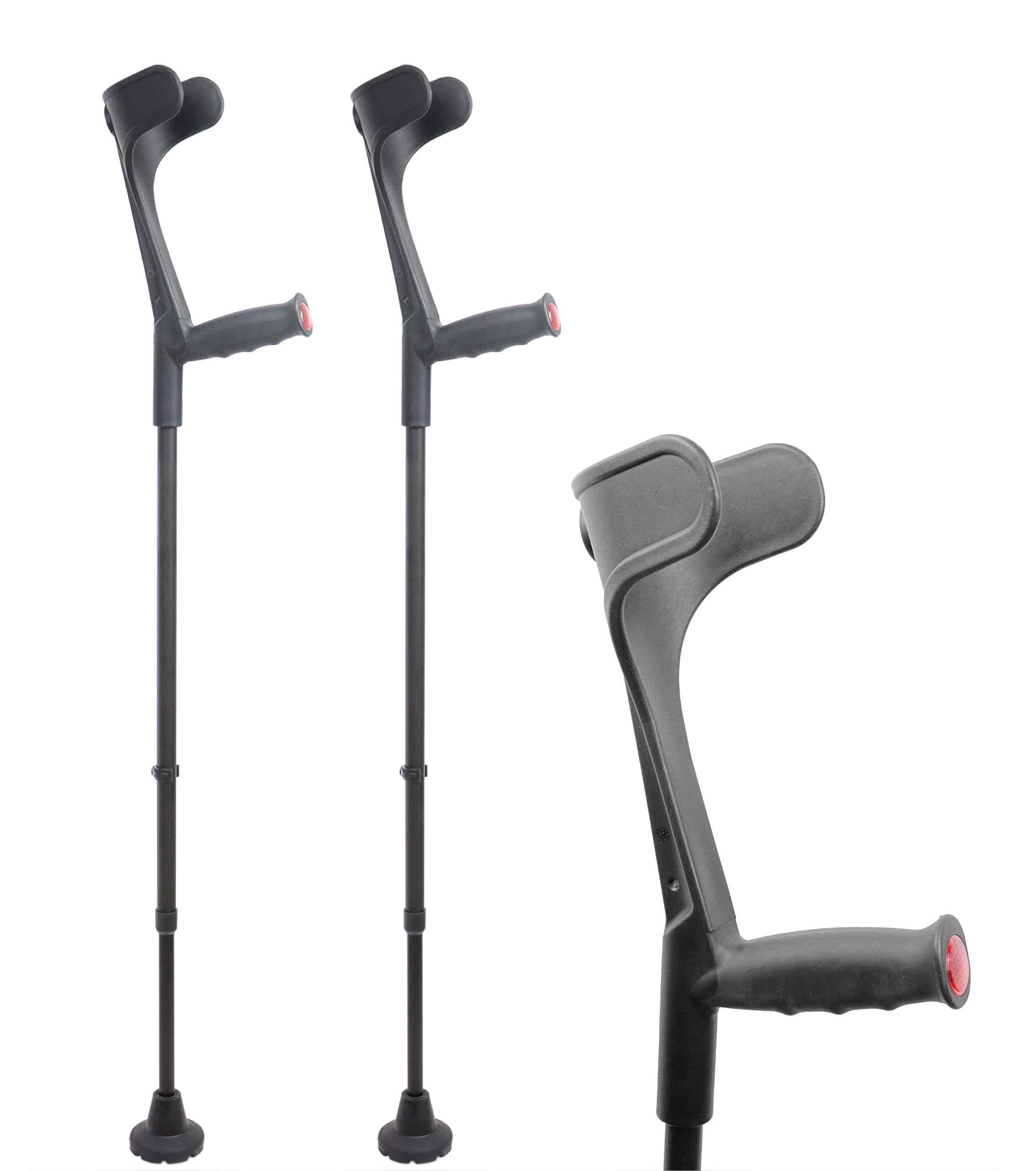 KMINA - Forearm Crutches For Adults (x2 Units, Open Cuff), Adult ...