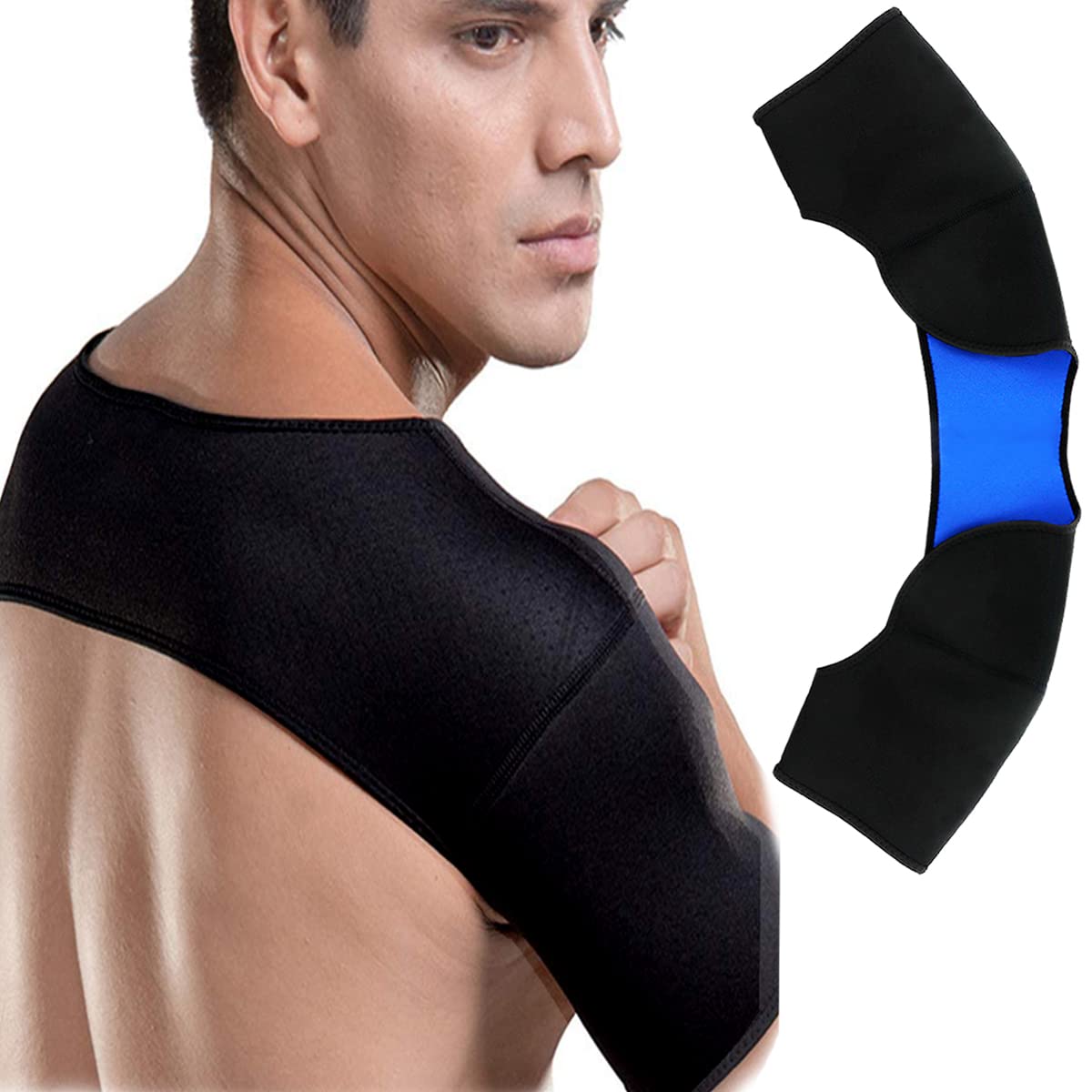 FERCAISH Double Shoulder Brace Warm Support Protector Shoulder Strap Brace  for Sleeping Outdoor Lifting Sports, Relieve
