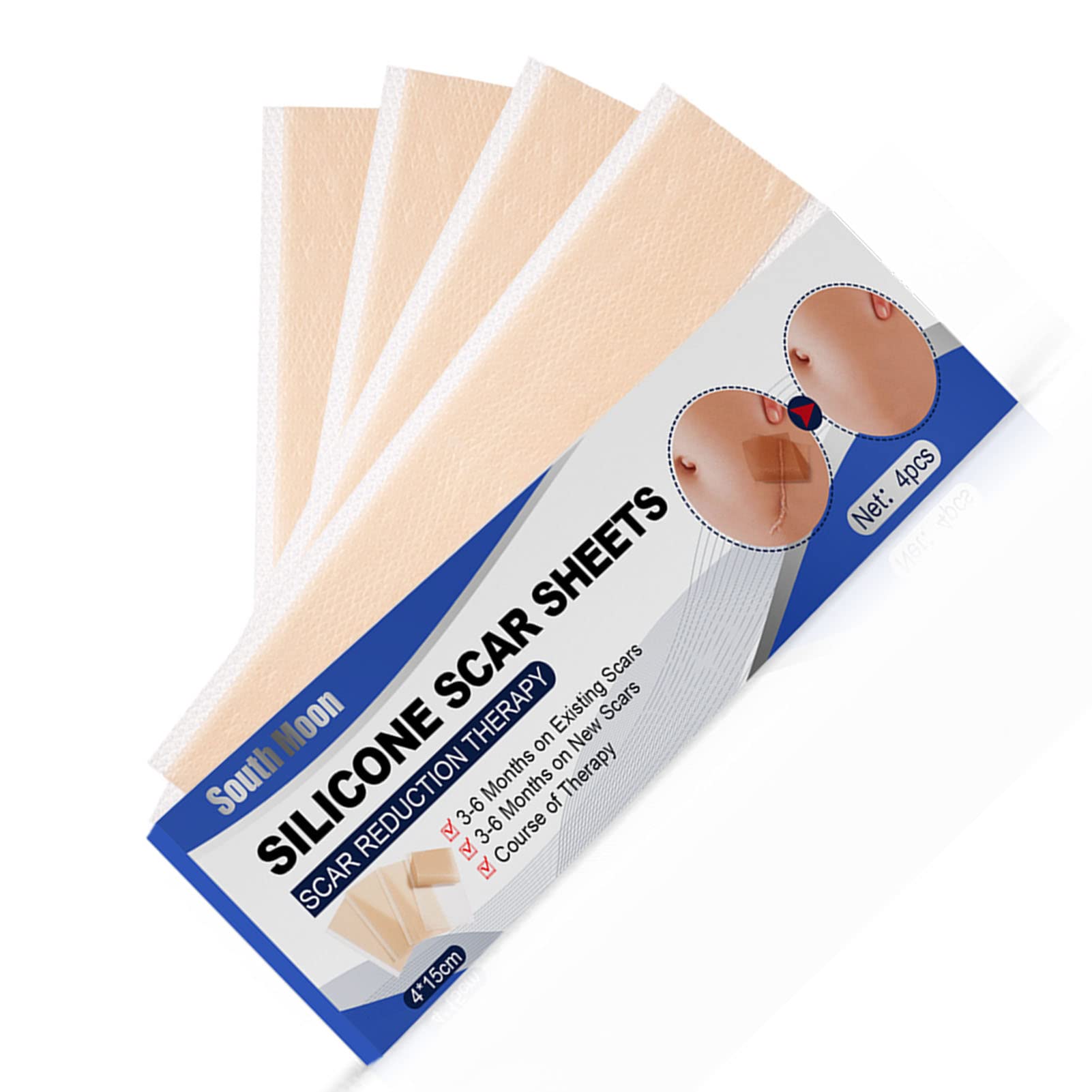 Walgreens Large Silicone Scar Sheets Odorless, Transparent, Transparent