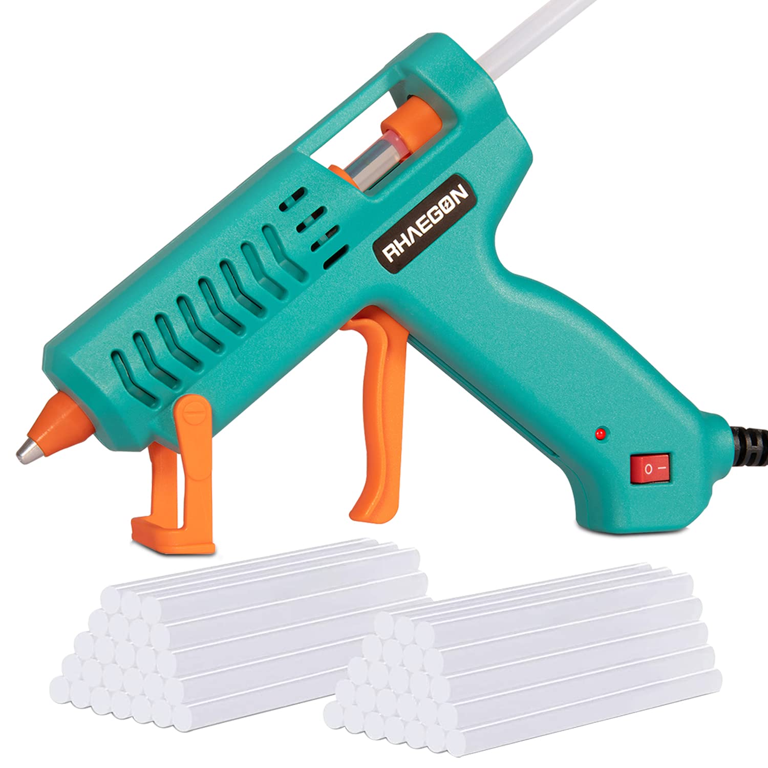 RHAEGON 60W Hot Glue Gun for Crafting and Repairs Drip-free and  Leakage-proof Patent Designs Small Glue Gun Kit with 50pcs Glue Sticks (7mmx130mm)