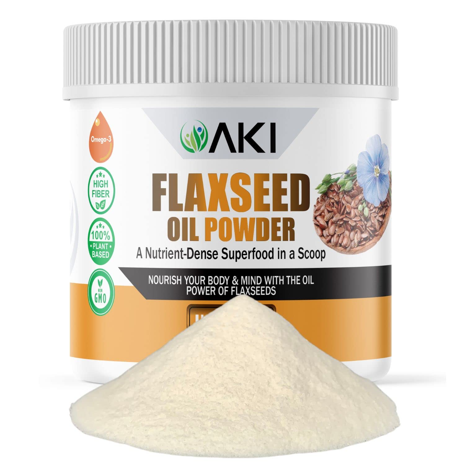 AKI Flaxseed Oil Powder Packed with Essential Nutrients Like