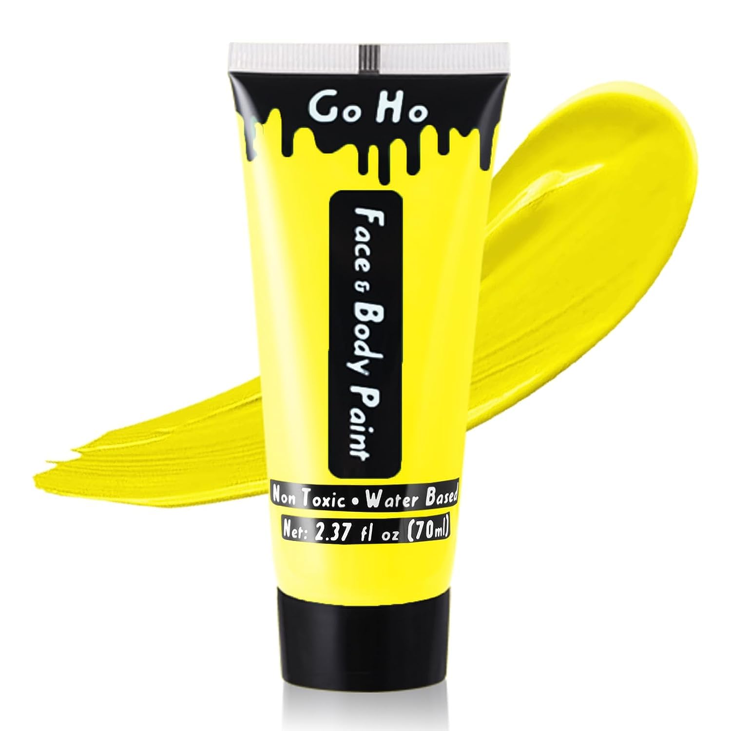 Go Ho Cream Yellow Face Body Paint(2.37oz 70ml) Water Based Face Paint  Yellow Makeup