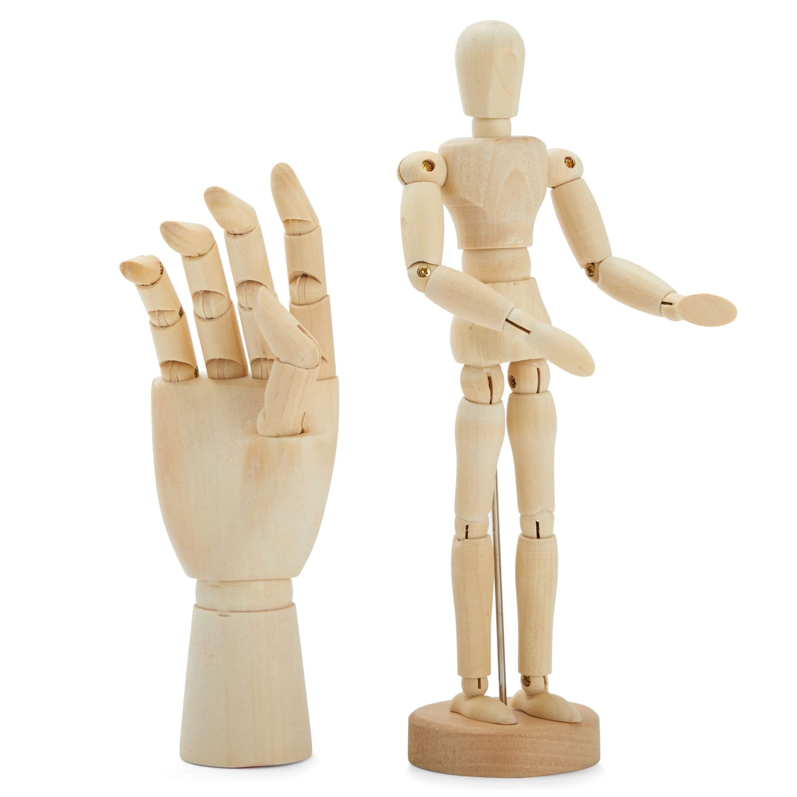 Posable Jointed Wooden Human Figure Artist Mannequin For Sale at