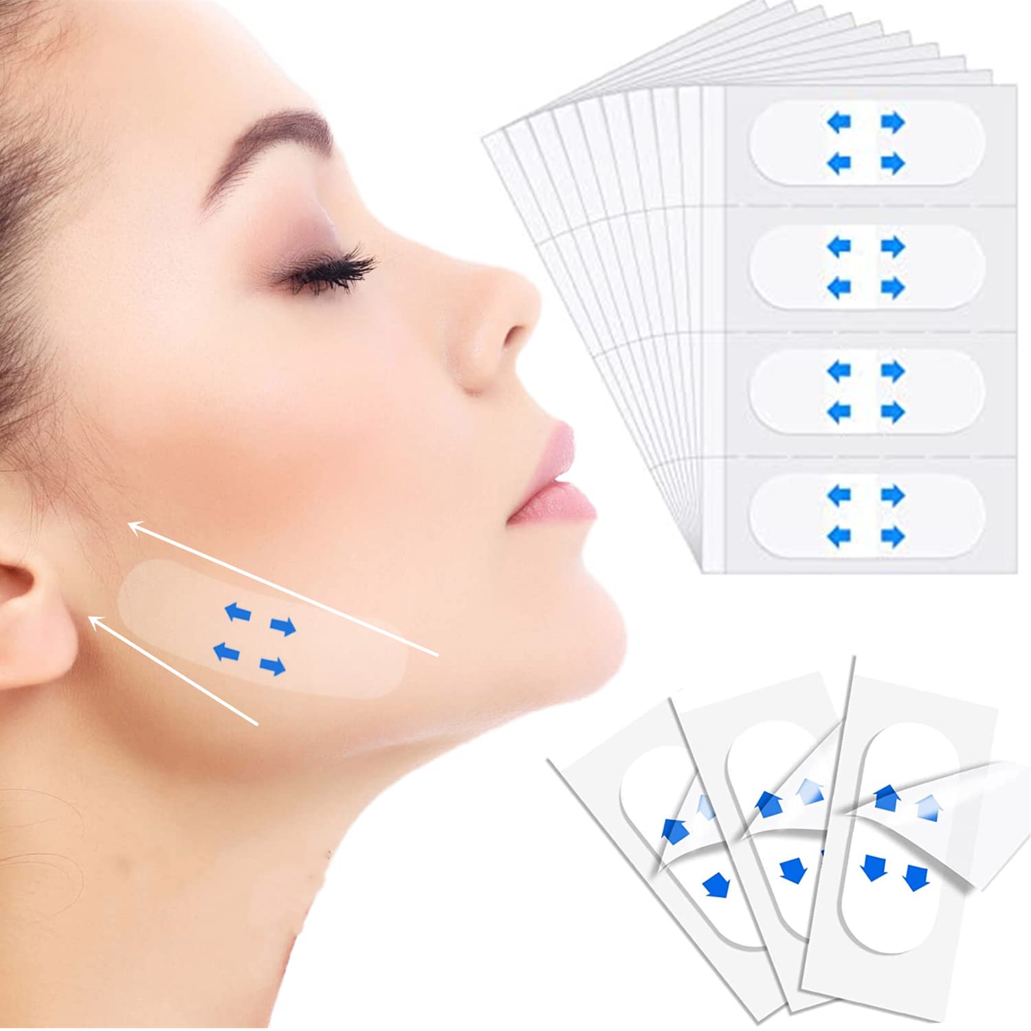 Jaysuing Face Lift Tape Instant Face Lift Tape Invisible Ultra-Thin  Waterproof V Shape Face Lift Facelifting Patch Makeup Face Lift Tools  120pcs : : Beauty & Personal Care