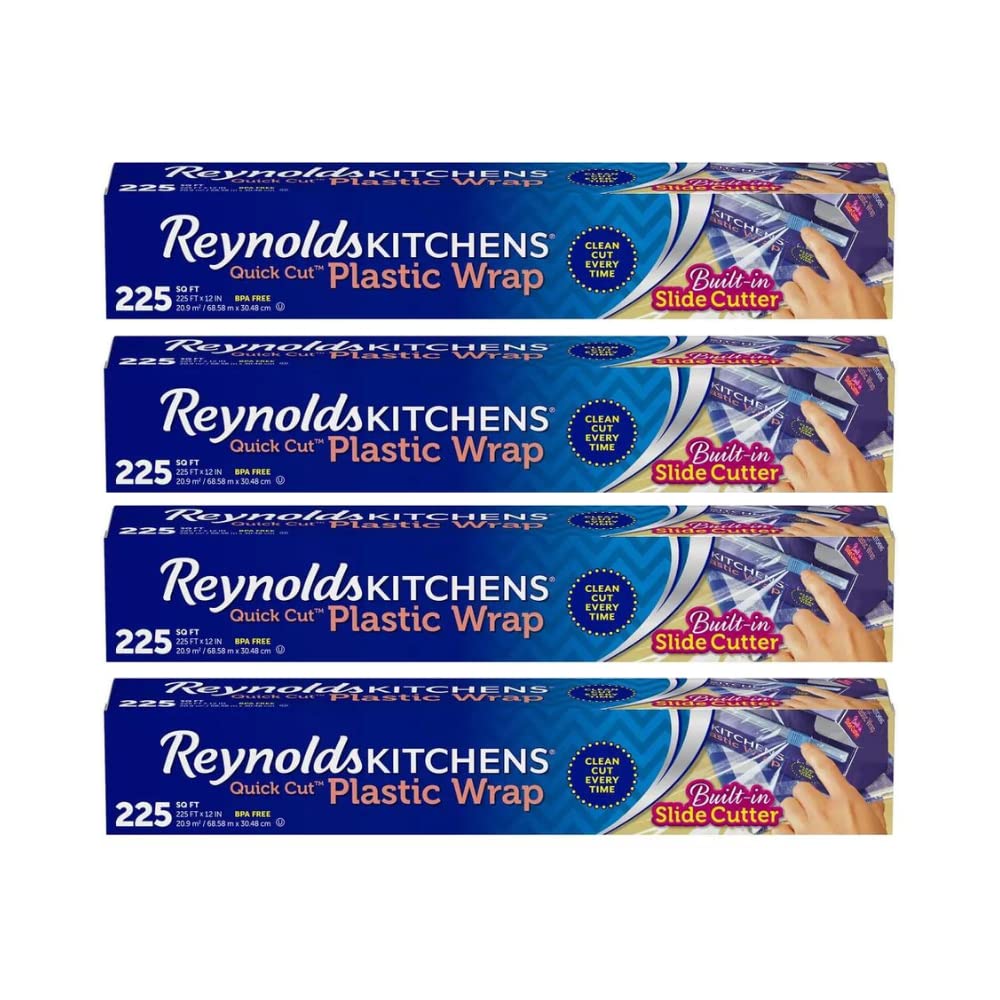 Reynolds Kitchens Quick Cut Plastic Wrap (225 Sq Ft (Pack of 4))