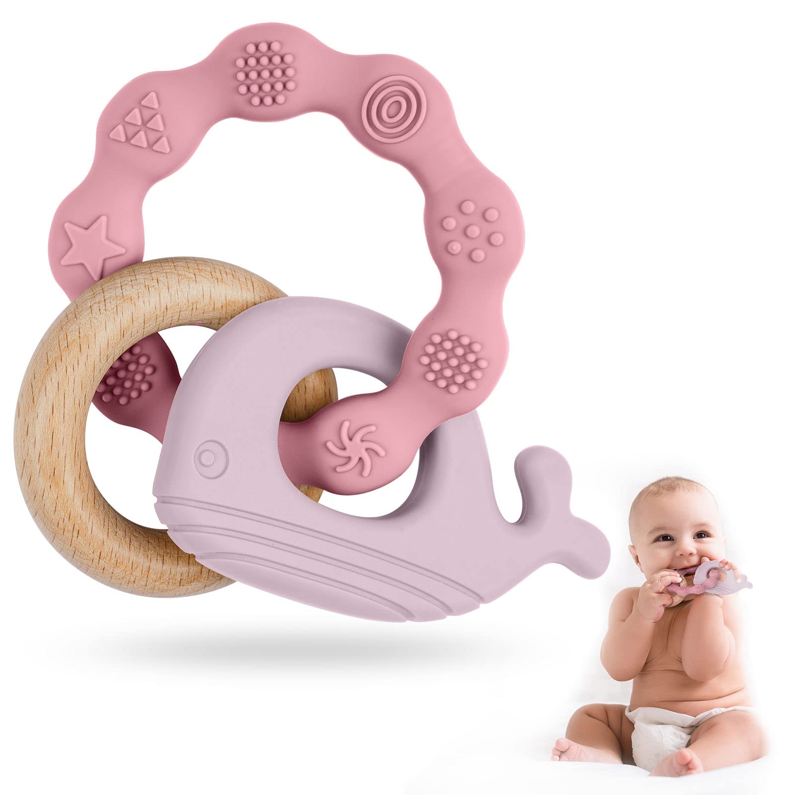 Natural teething best sale rings for babies