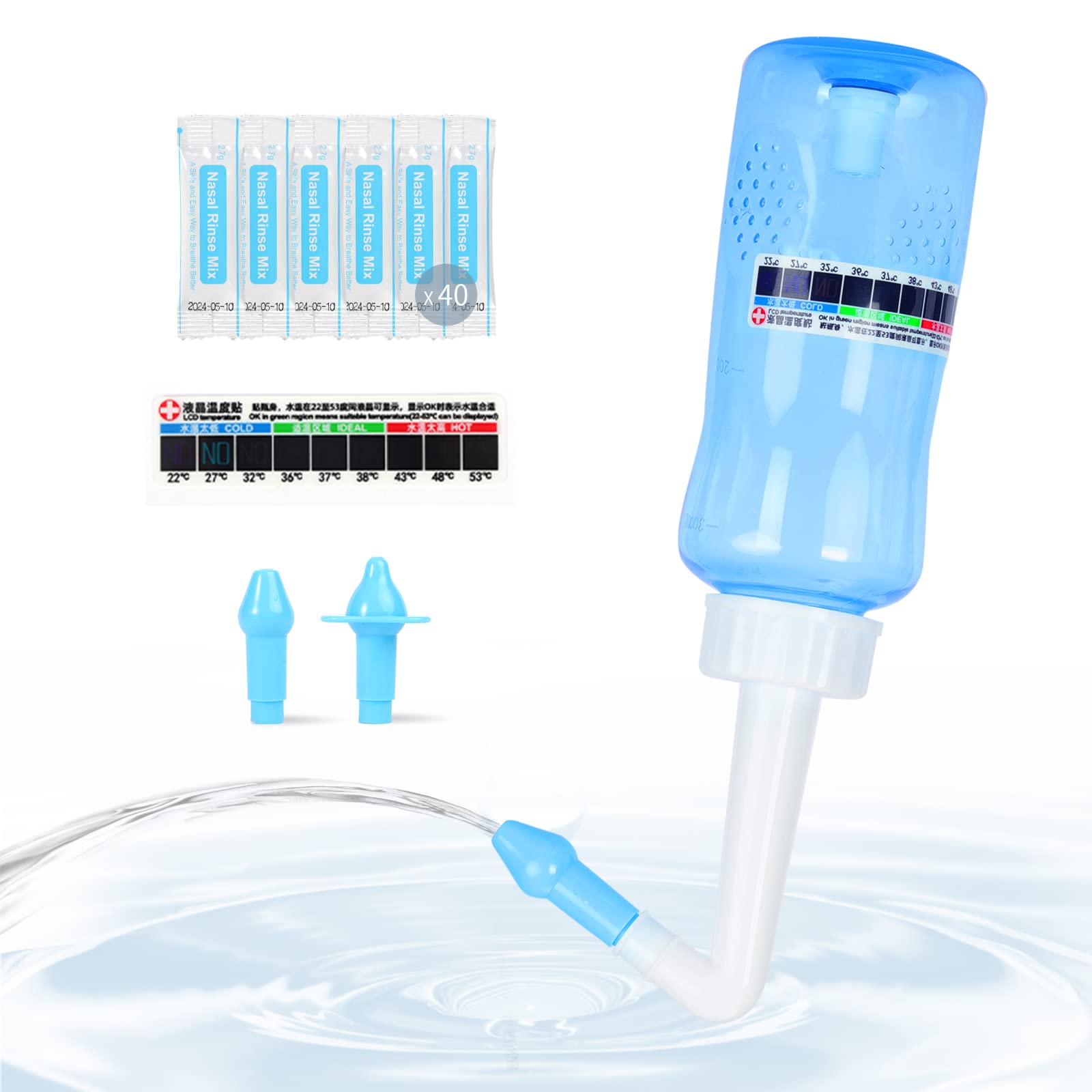 300ml Nasal Wash Neti Pot Nose Cleaner Bottle Irrigator Sinus Rinse  Child/Adult