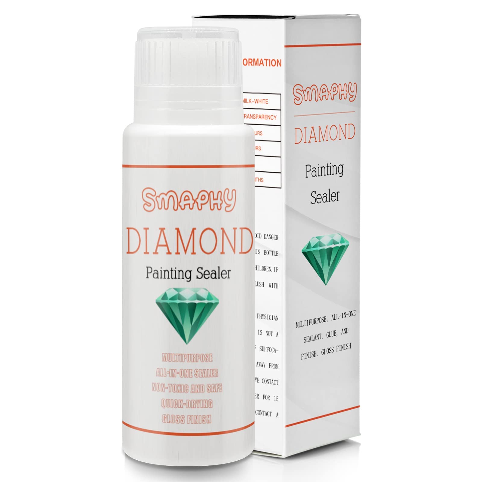 Diamond Painting Sealer 2 Pack, 5D Diamond Painting Glue Sealer Diamond Art  Sealer Spray high Gloss Clear Finish Fast Drying Hold Glitter for Diamond