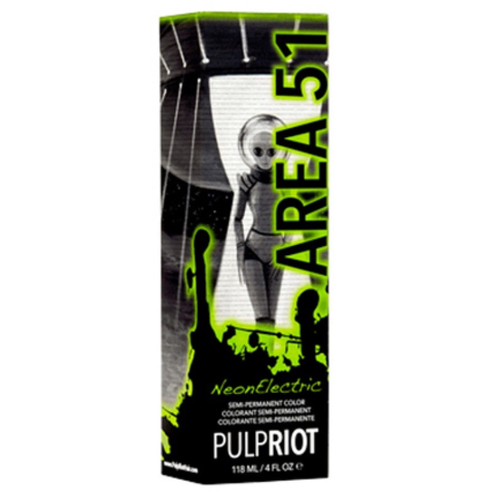 Pulp Riot Semi Permanent Neon Hair Color 4oz Area 51 4 Fl Oz Pack Of 1