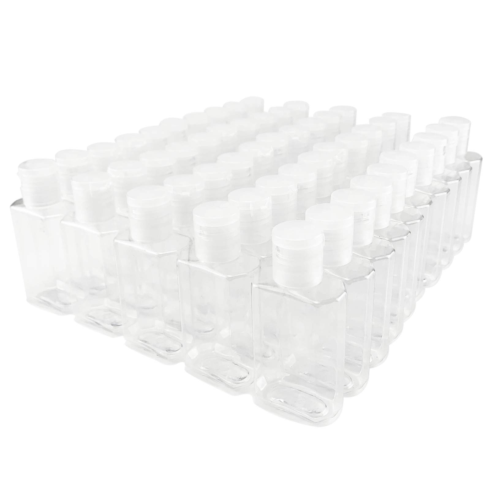 2oz Clear Plastic Travel Size Bottles - Sanitizer Containers - 6