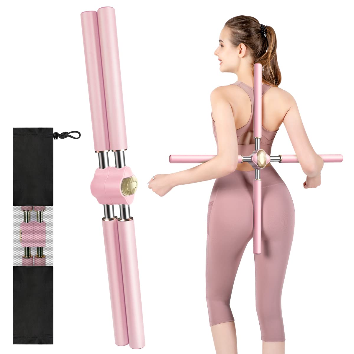 SMALLSHS Posture Corrector Yoga Sticks Stretching Tool Yoga Training Sticks  for Posture Back Straightener Posture Corrector