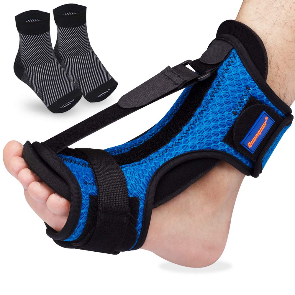 Plantar Fasciitis Night Splint Foot Brace: Adjustable Drop Foot