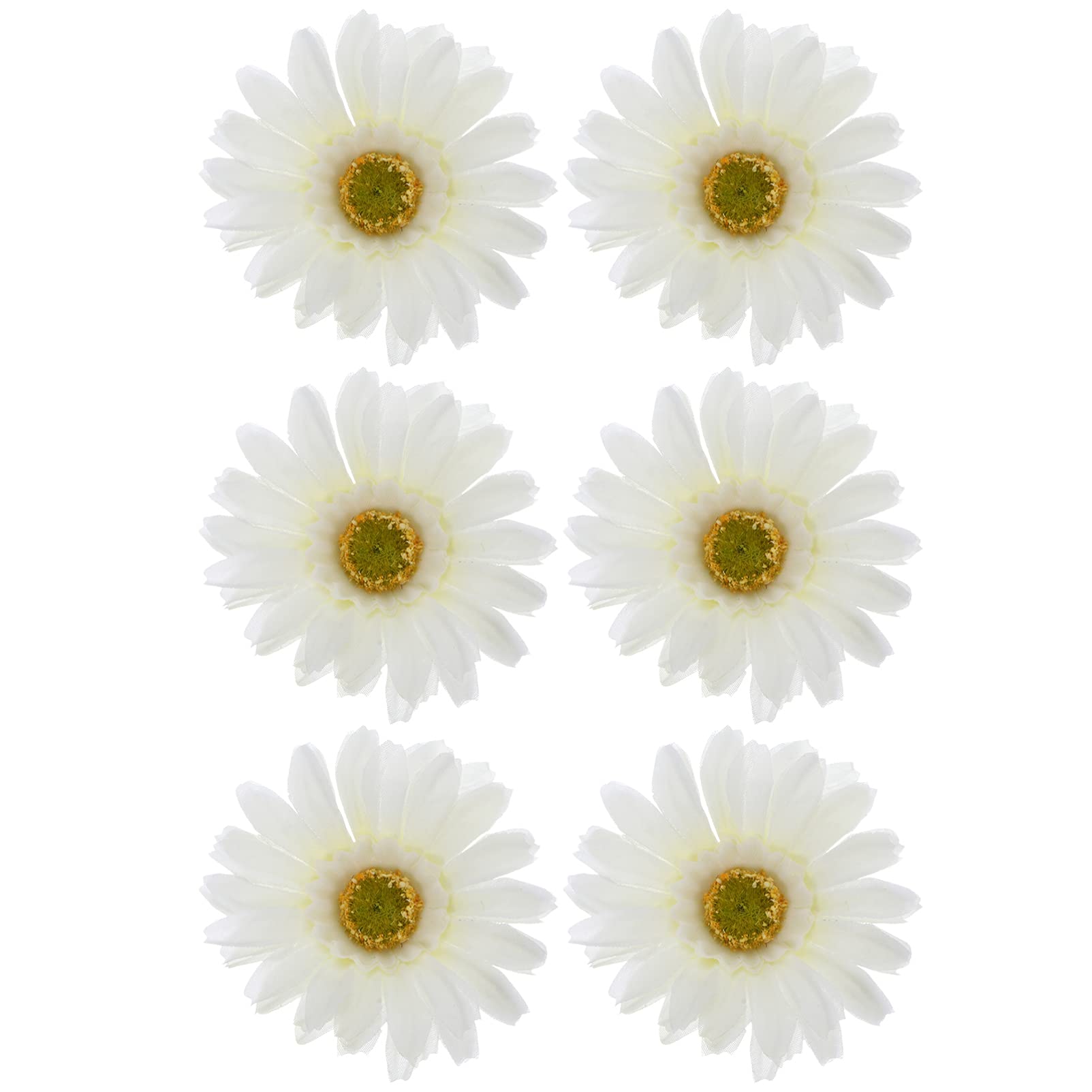 12pcs Daisy Hair Clips Flower Hair Barrettes Hair Pins Wedding Hair  Accessories for Baby Kids Girls Toddler Women (White) 