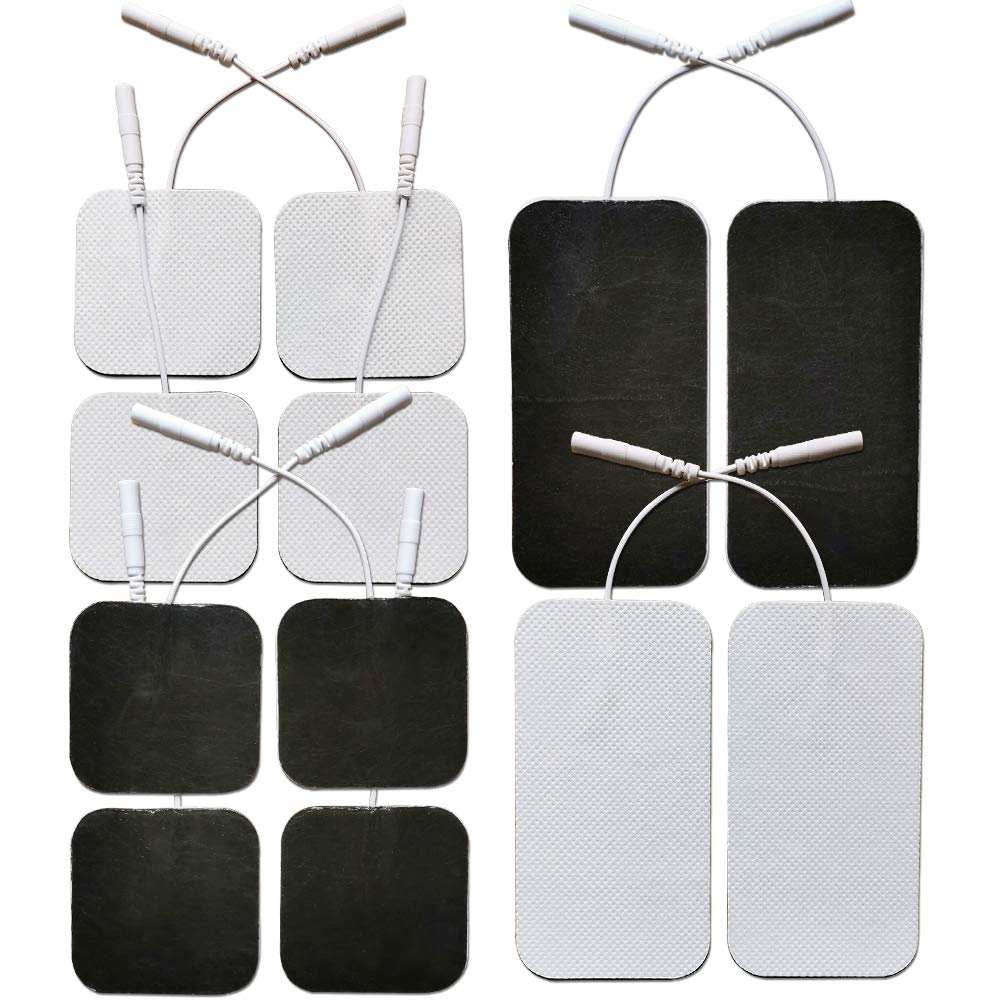 TENS Unit Replacement Pads TENS Unit Pads Electrodes Pads 2”x 4”16Pack  Reusable Self-Adhesive Pads(pin-in),Latex-Free,for Self-Adhesive TENS Pads  for