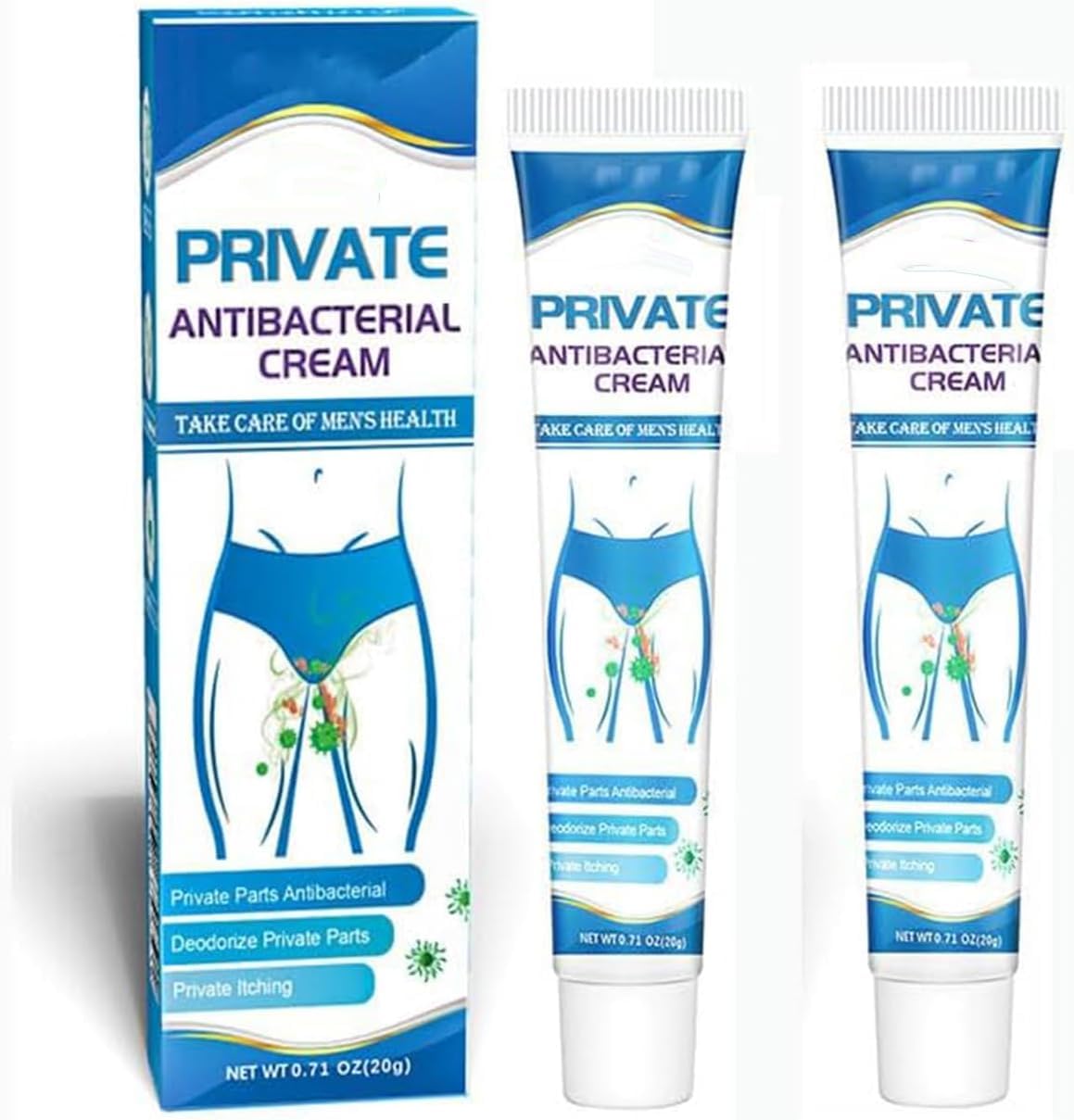 Derm pert Jock Itch Treatment Cream 2023 Best Private-Antibacterial-Cream  20g