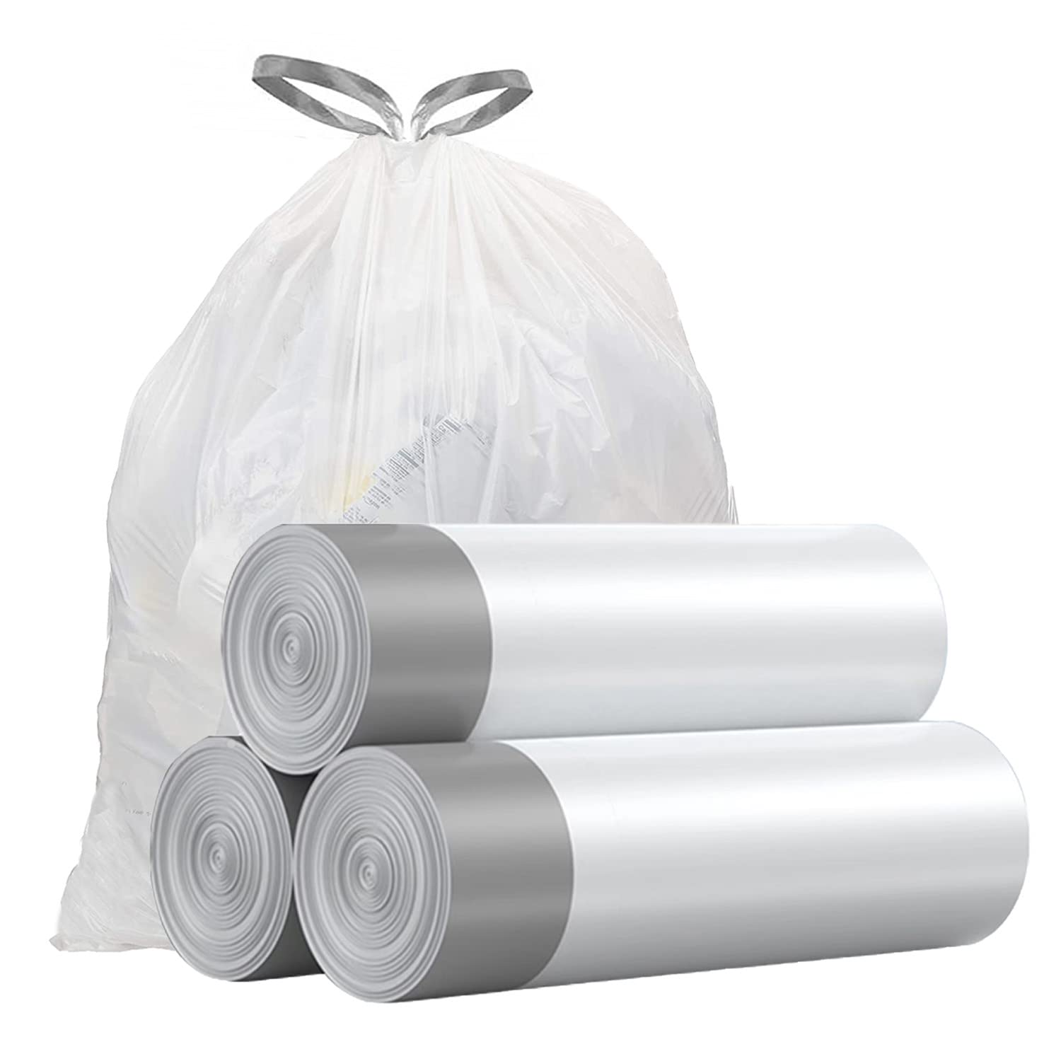 New Drawstring Kitchen Trash Bags 6 Gallon Trash Can Liners