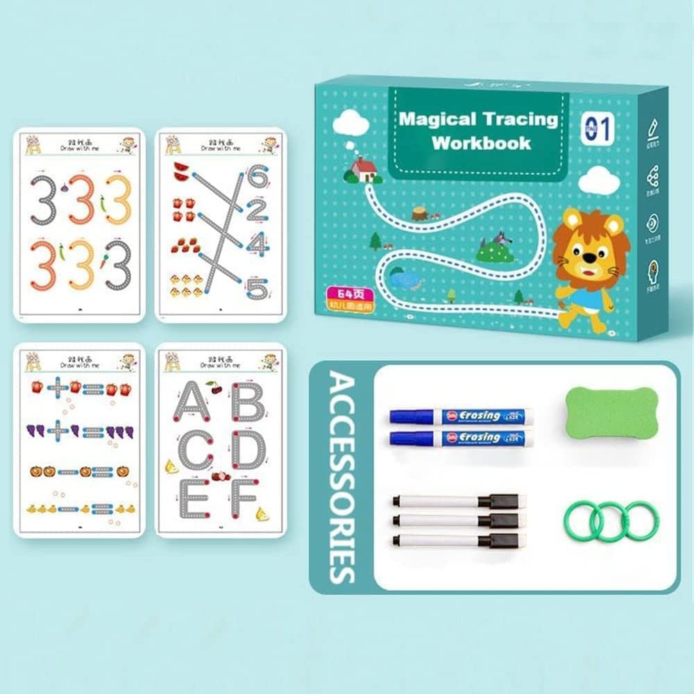 Pen Control and Tracing Book for Toddlers, Reusable, Bahrain